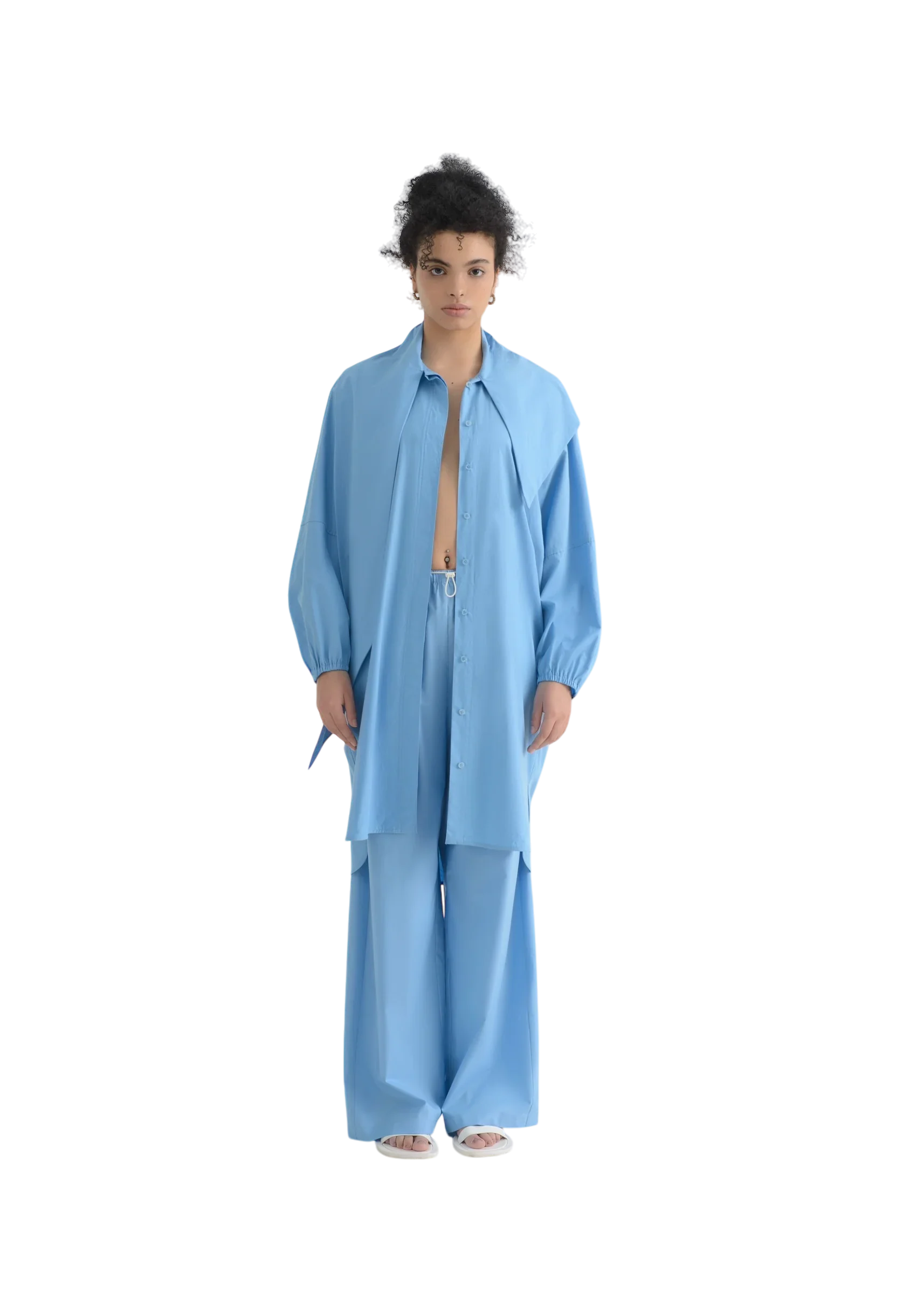 LAYERPLAN | Marina Scarf Collar Shirt Dress