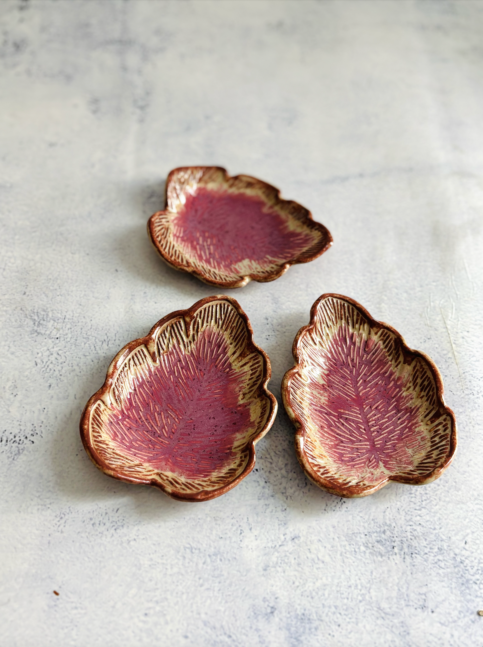 CERAMIC BY JAS | Handmade Ceramic Leaf Trinket Dish M