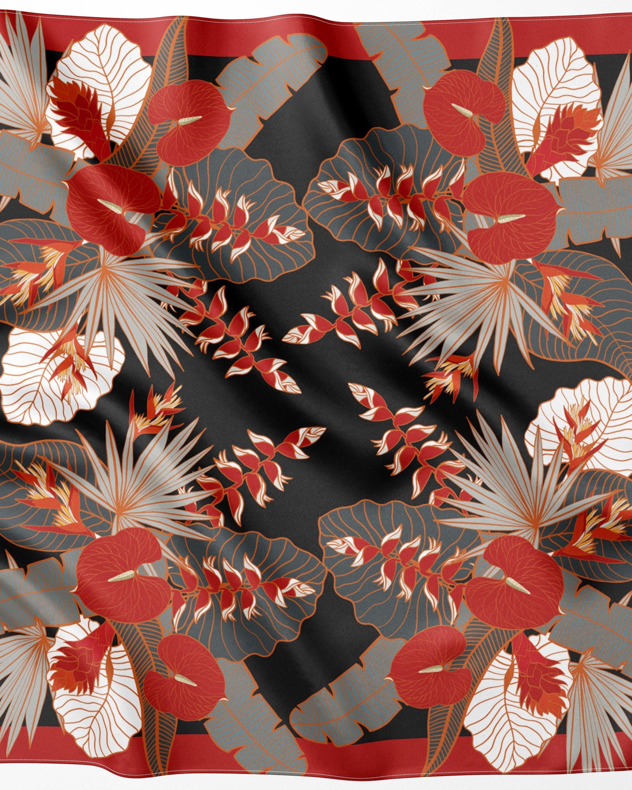 BINARY STYLE | Tropical Party Silk Scarf