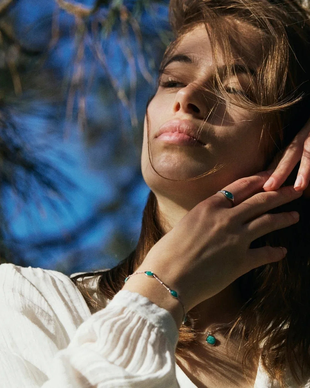 RINA LEE | Courage Amazonite Satellite Chain Bracelet