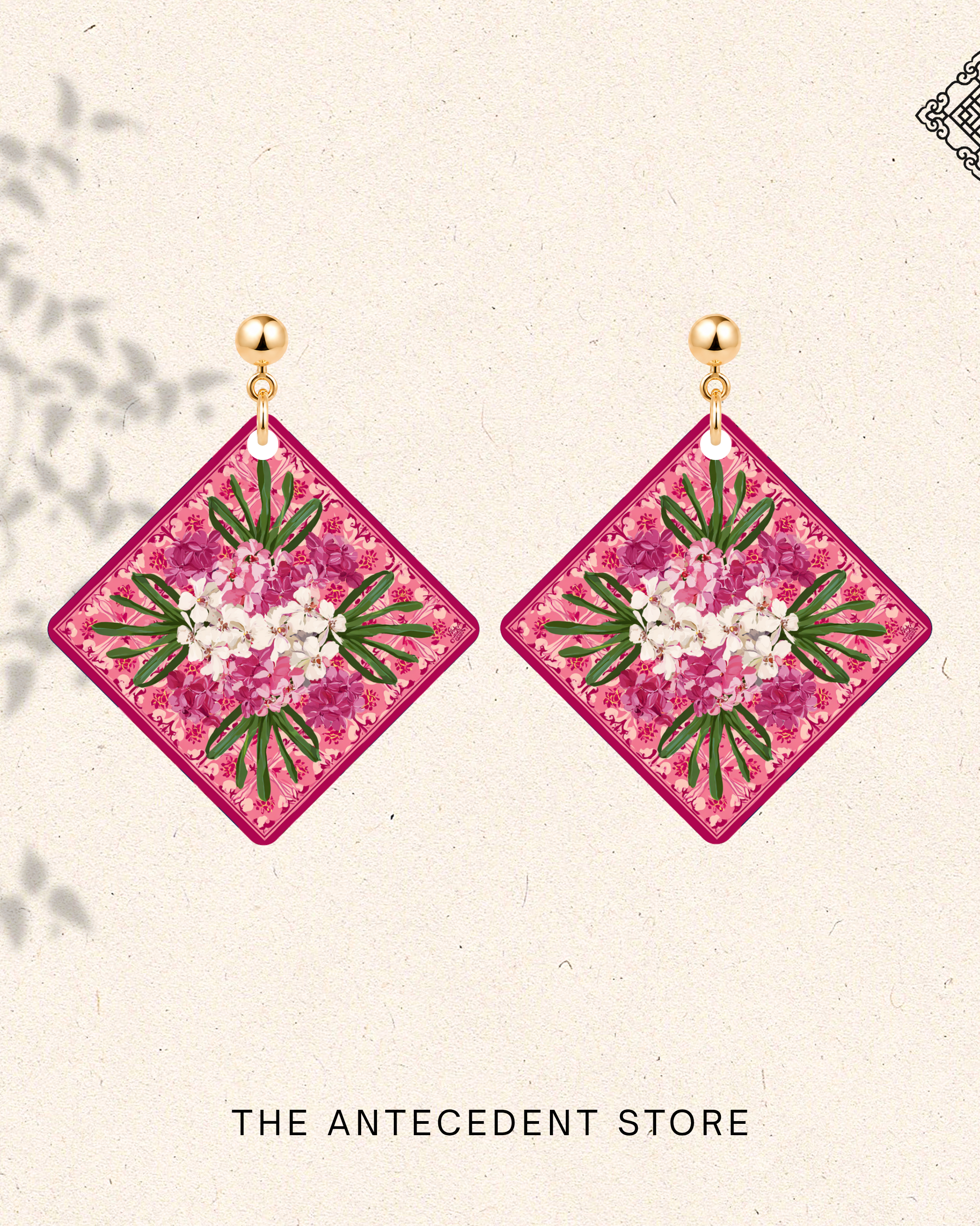 THE ANTECEDENT STORE | Orchid Tile Earrings