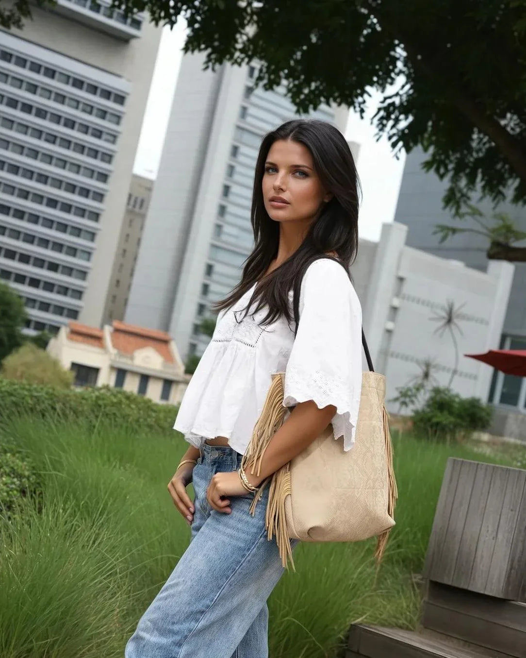 DESTI SAINT | Tassel Shopper - Sand