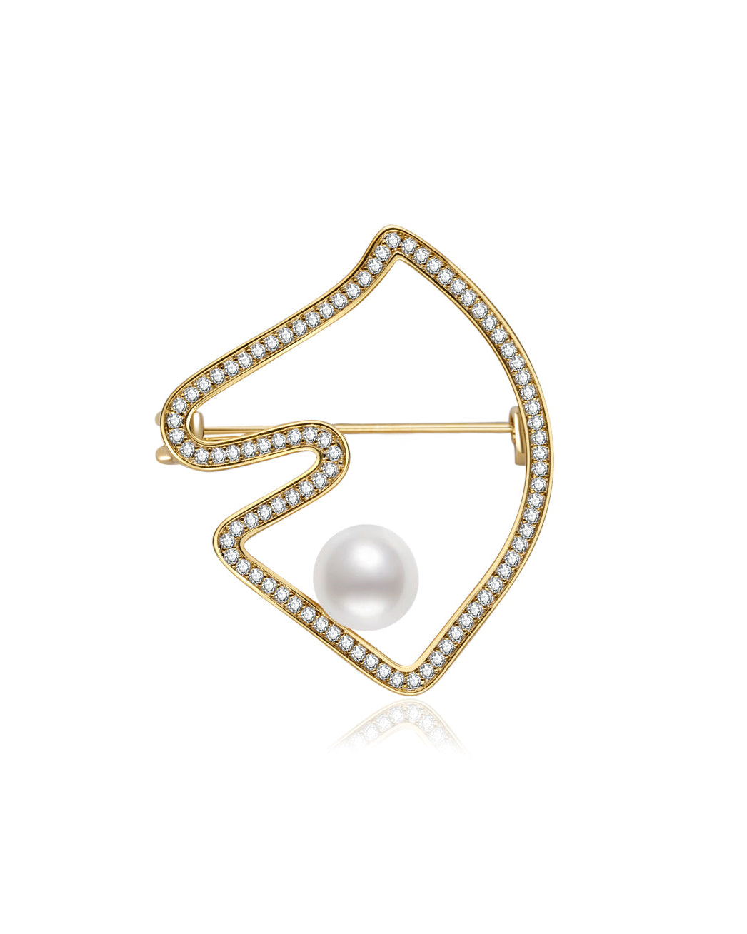 PEARLY LUSTRE | Top Grade Freshwater Pearl Brooch | WC00107 | HORSE