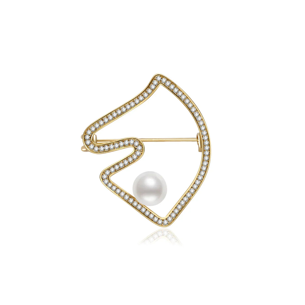 PEARLY LUSTRE | Top Grade Freshwater Pearl Brooch | WC00107 | HORSE