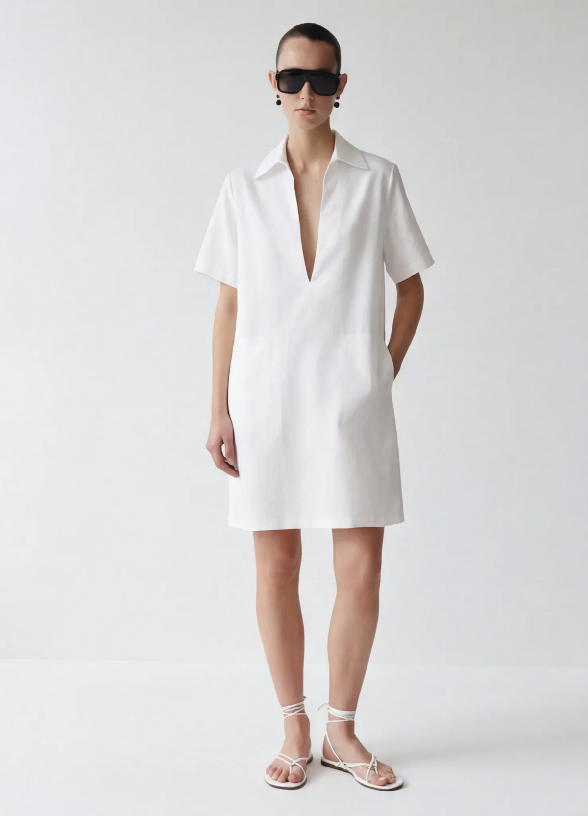 LAYERPLAN | Arden V-Neck Shirt Dress