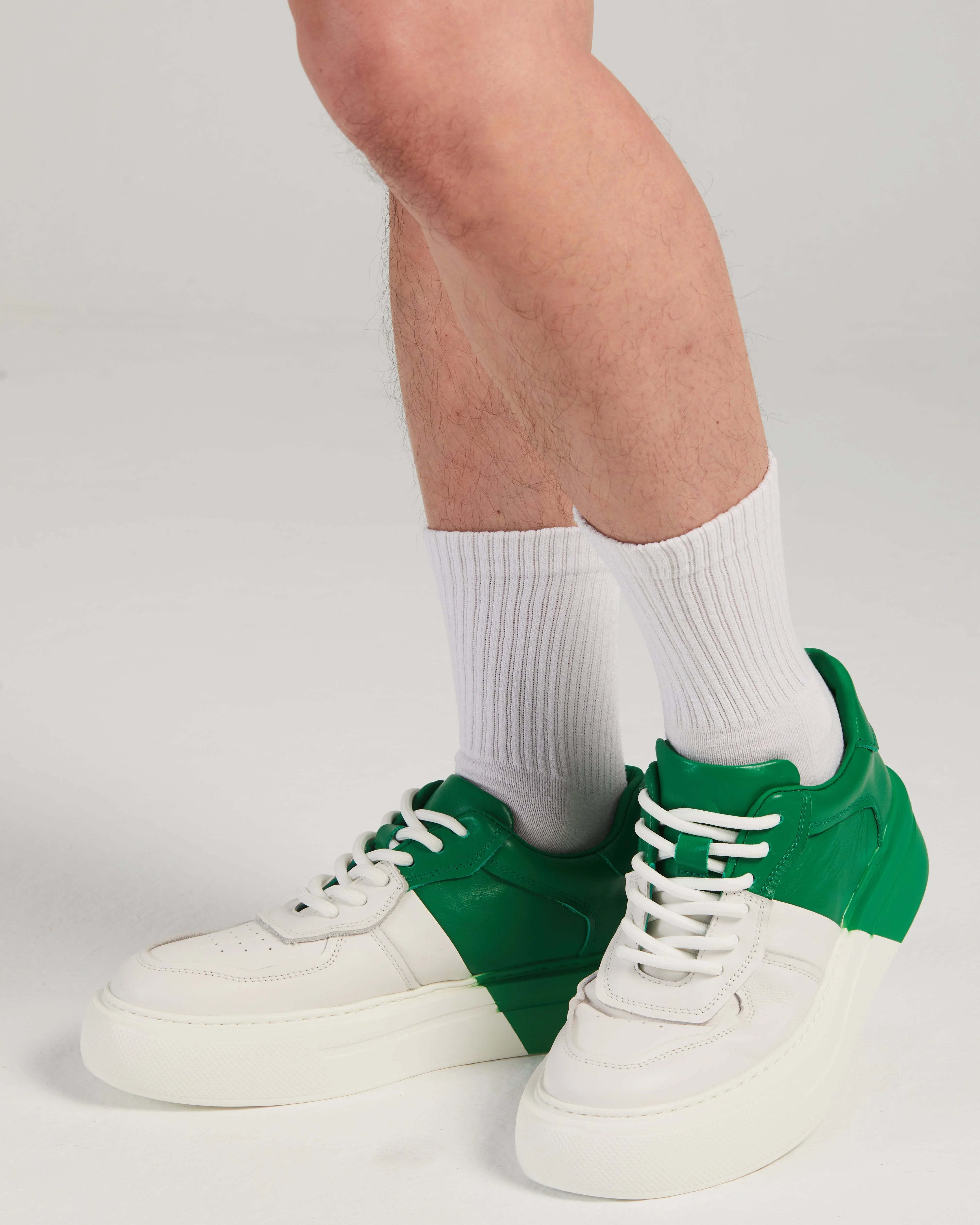PROJECTWEAR | Fergie Dual Colour Leather Sneaker Green
