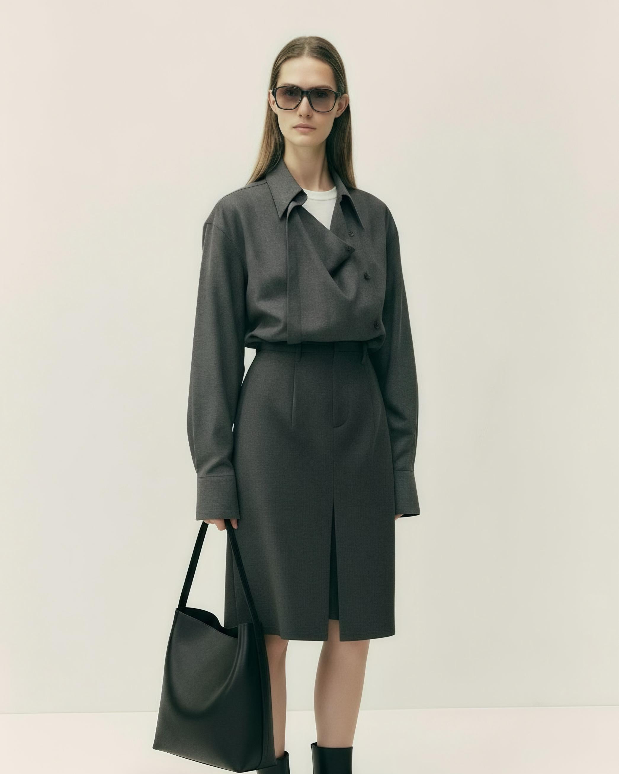 LAYERPLAN | Margot Draped Wrap Shirt Margot