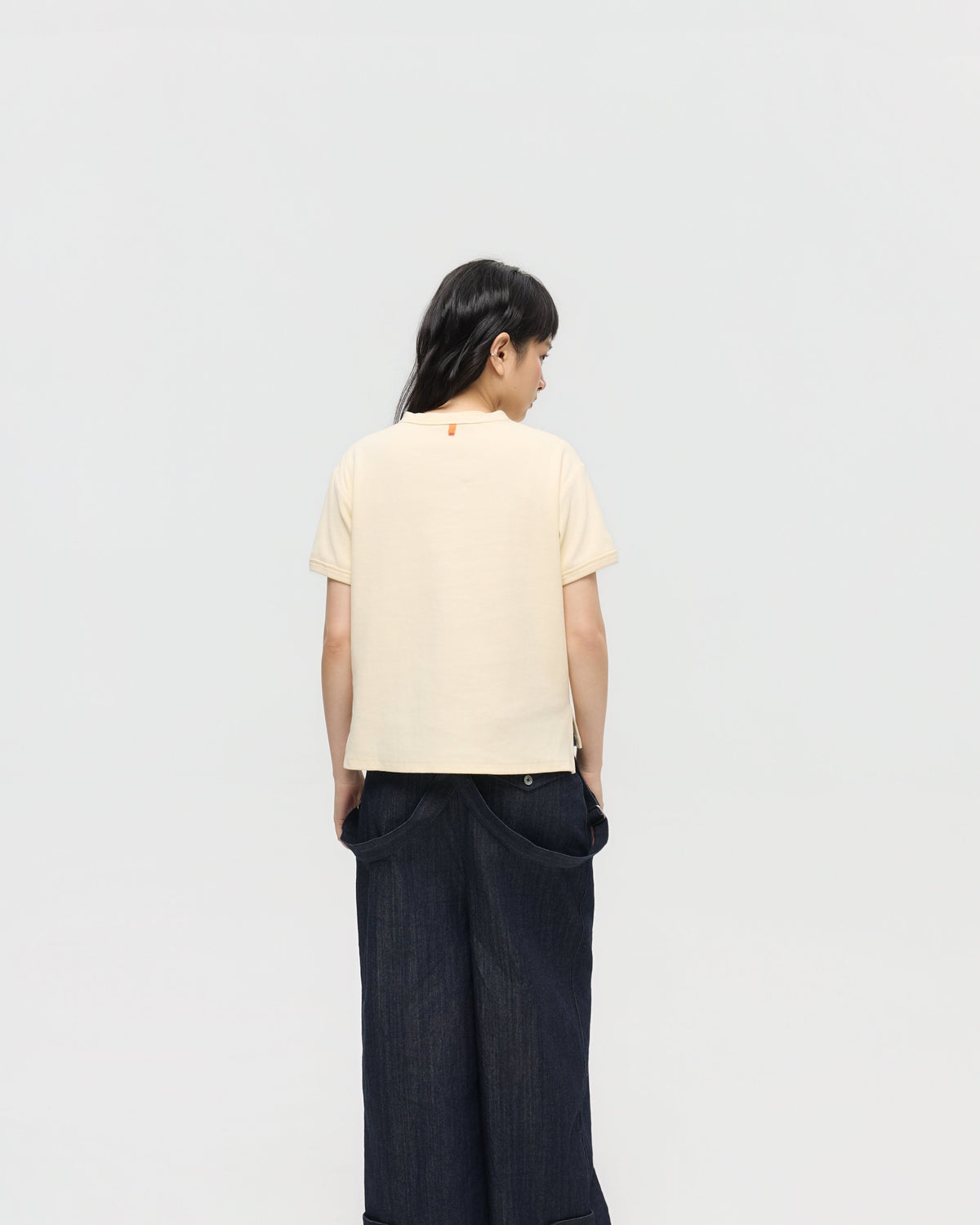 3EIGHTH | Military Henley Tee in Cream