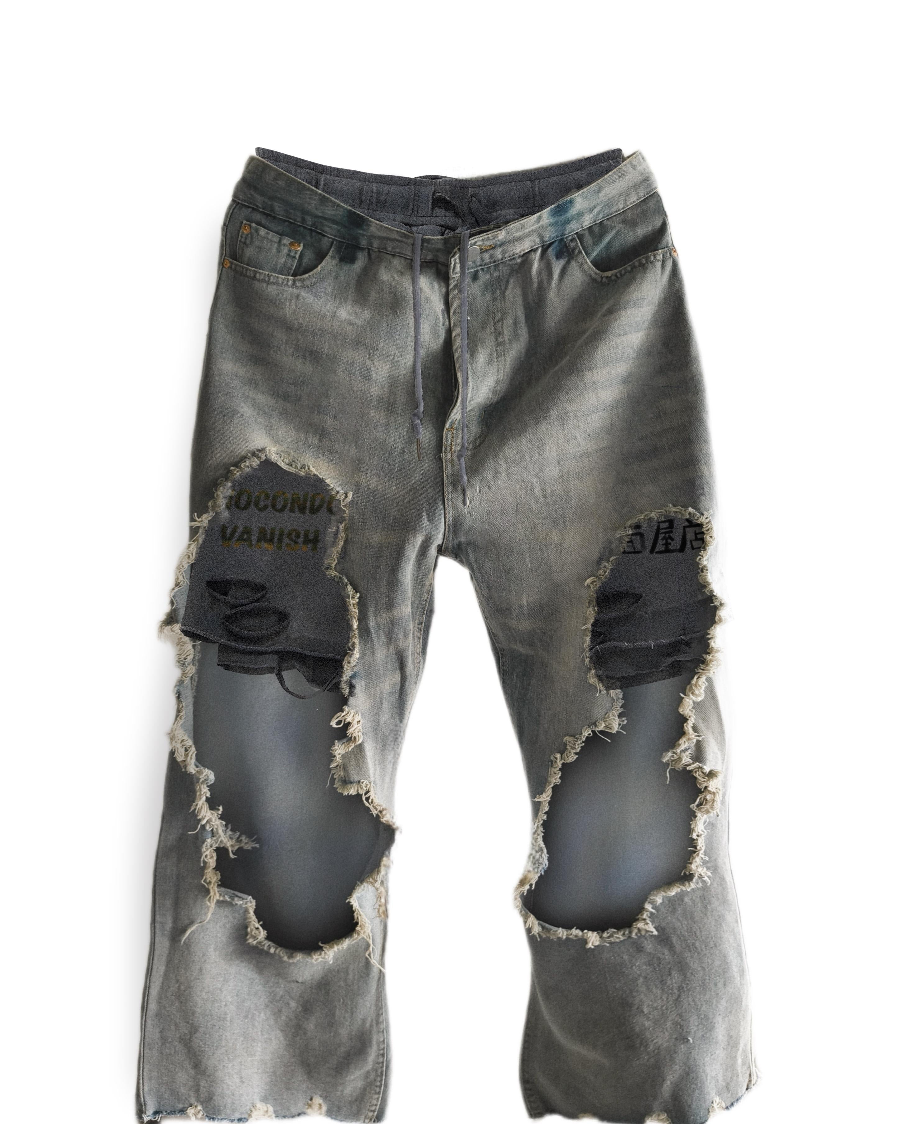 EXTRA NOODLES | Vanish Pants Drawstring Jeans