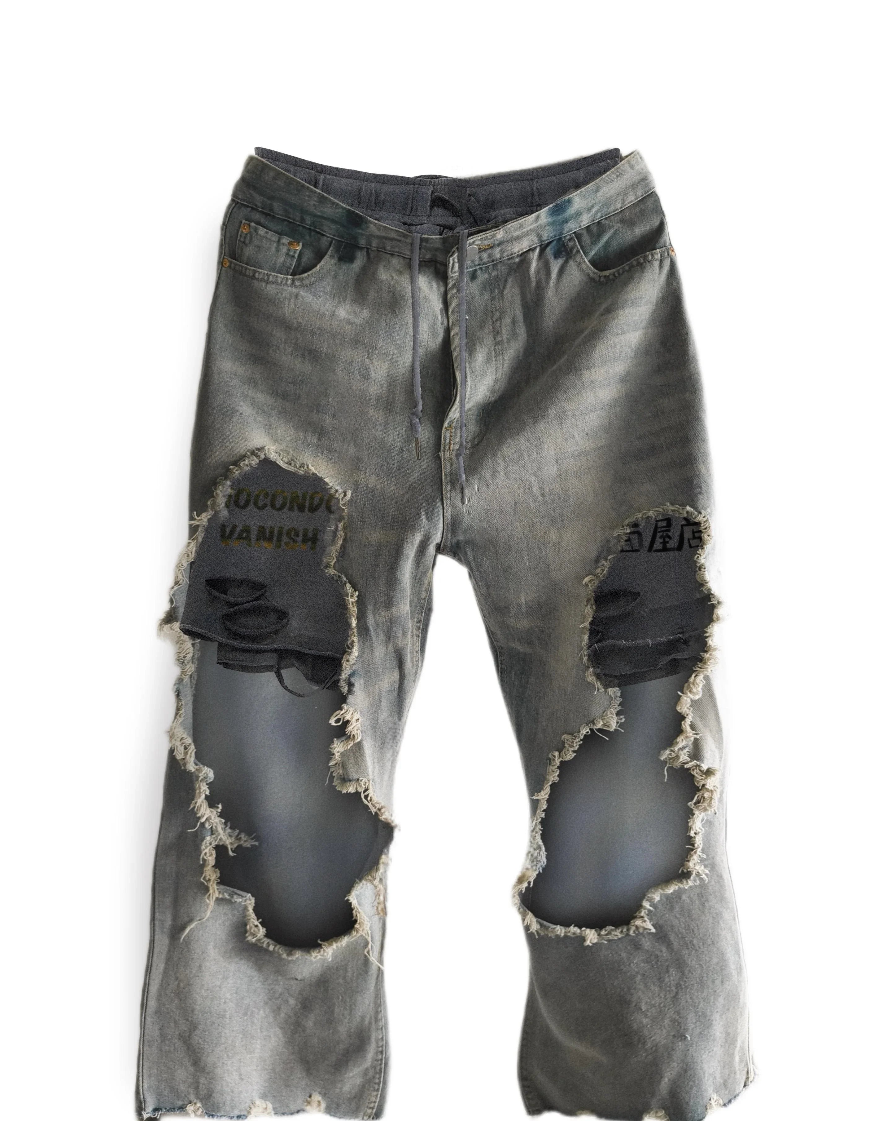 EXTRA NOODLES | Vanish Pants Drawstring Jeans