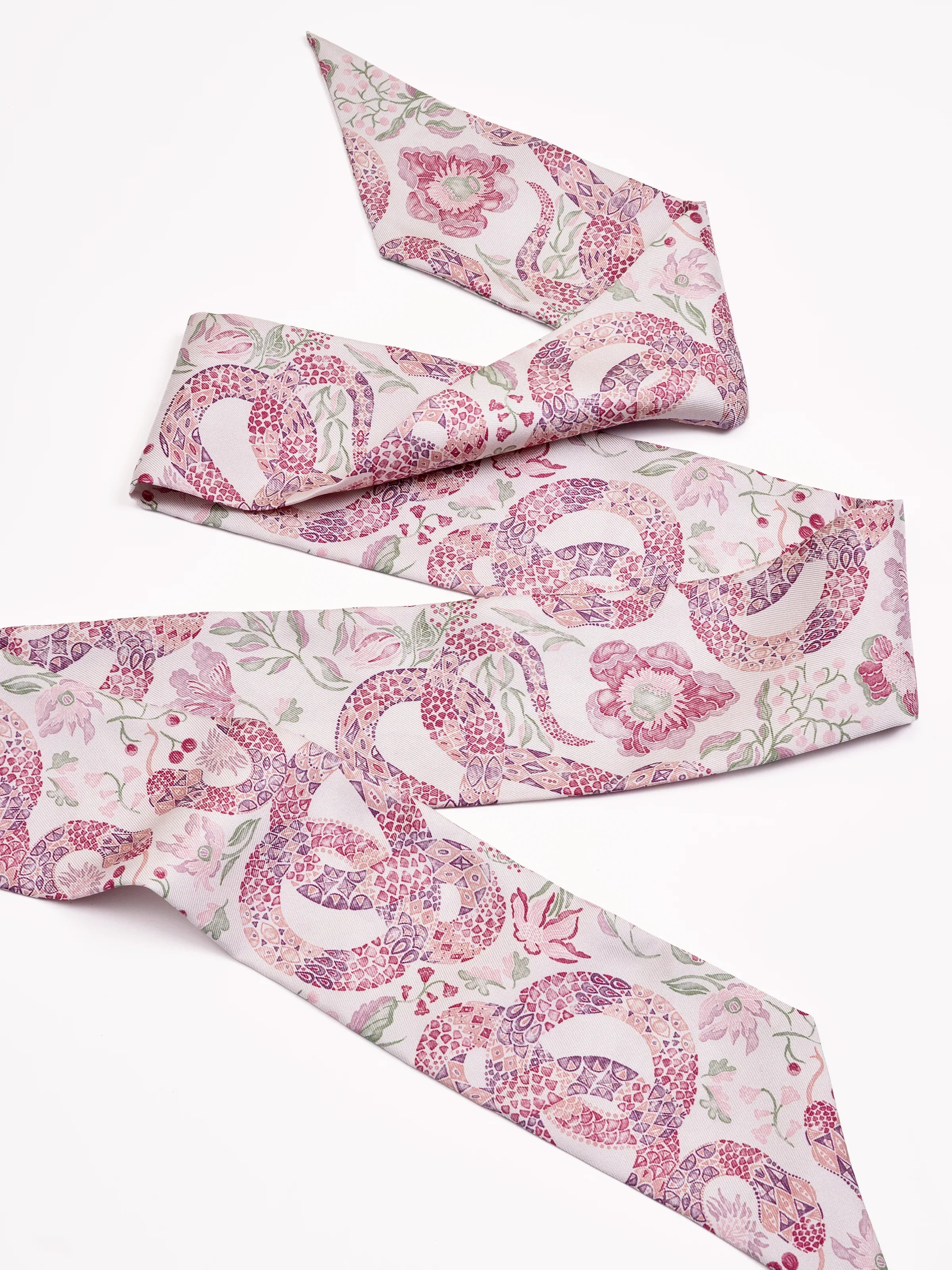 STUDIO QILING | Serpentine Blossom Silk Bandeau 120