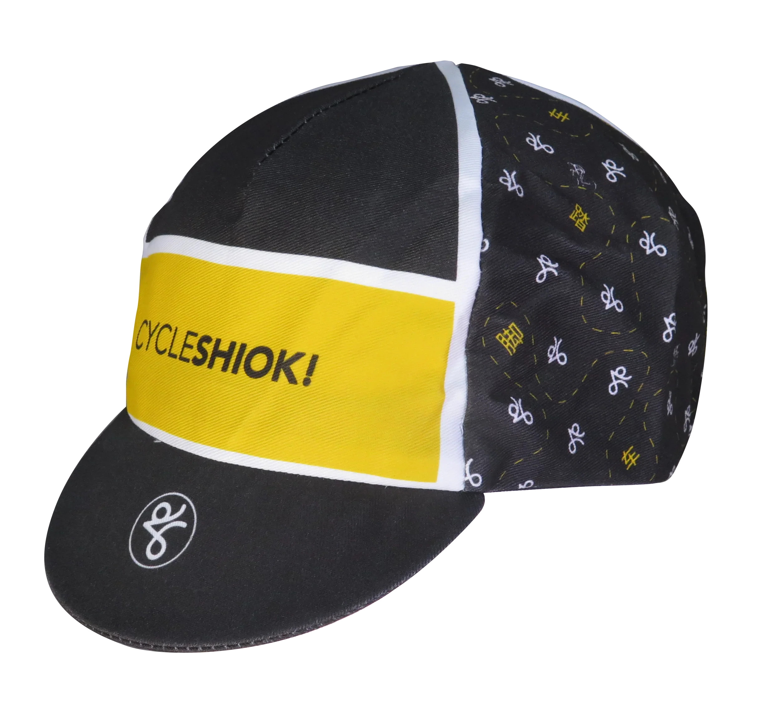 A DESIGN BY TAKACHYA | Cycling Cap - Cycle Shiok Yellow Black