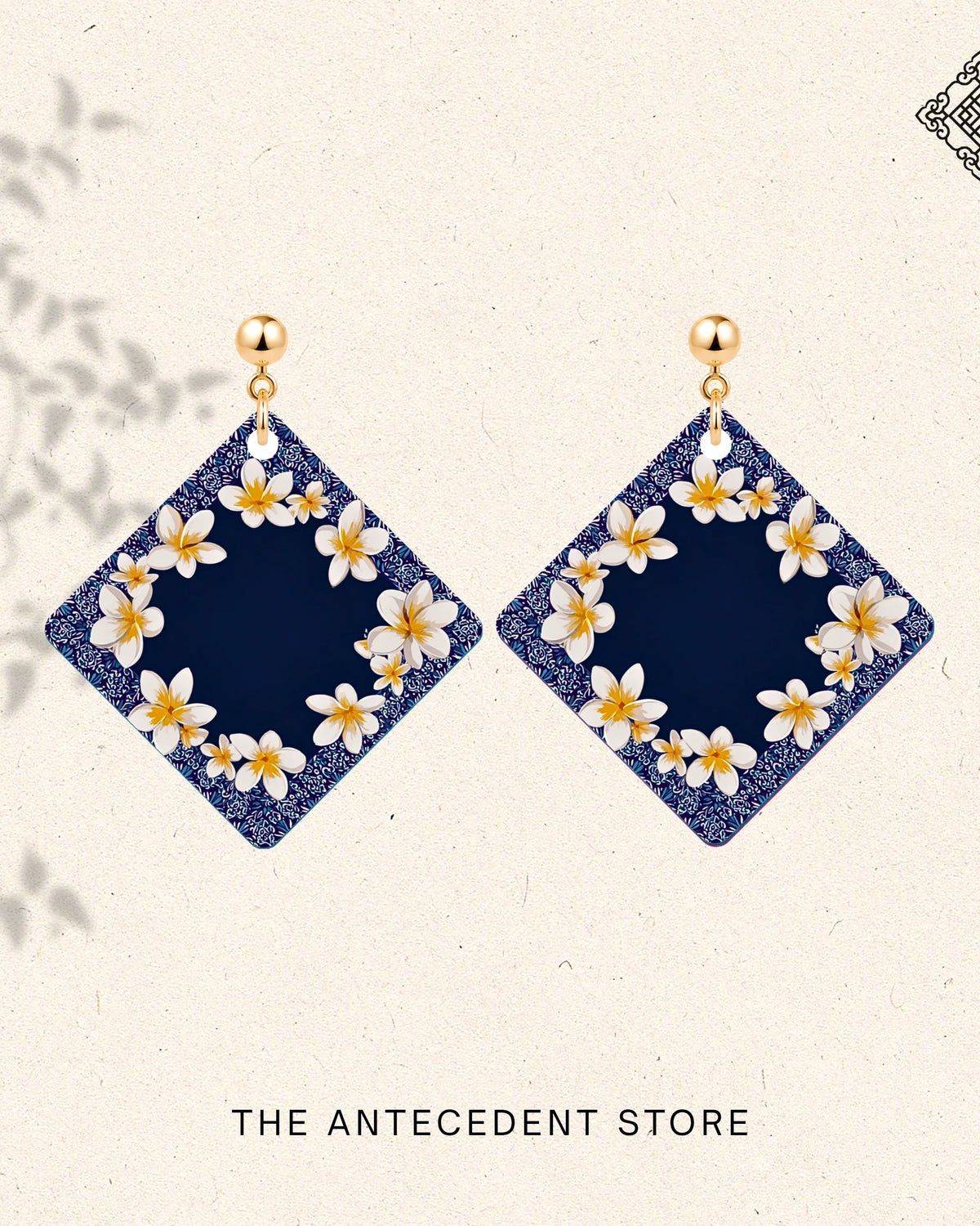 THE ANTECEDENT STORE | Frangipani Tile Earrings