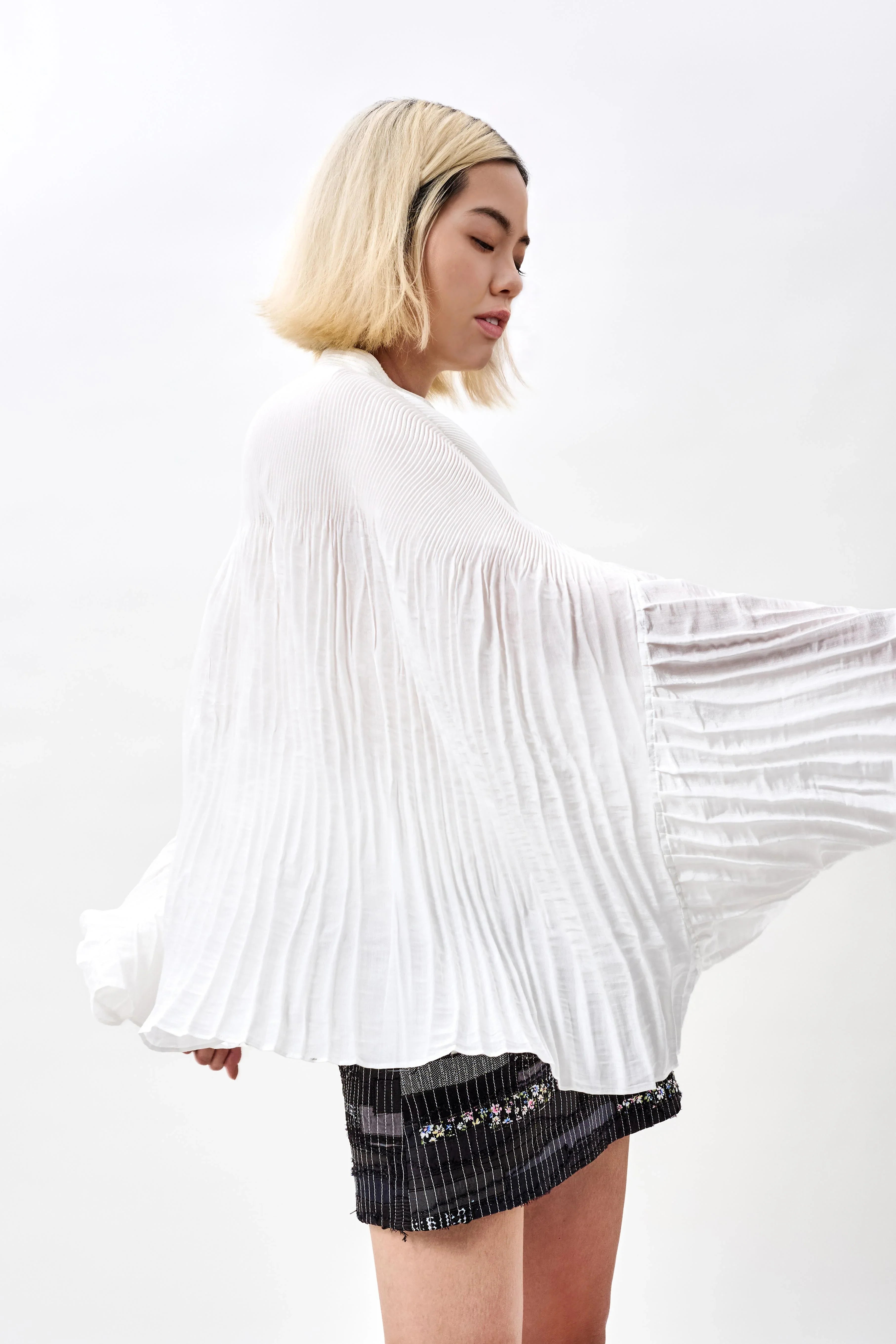 KHAAR | Pleated Crop Top