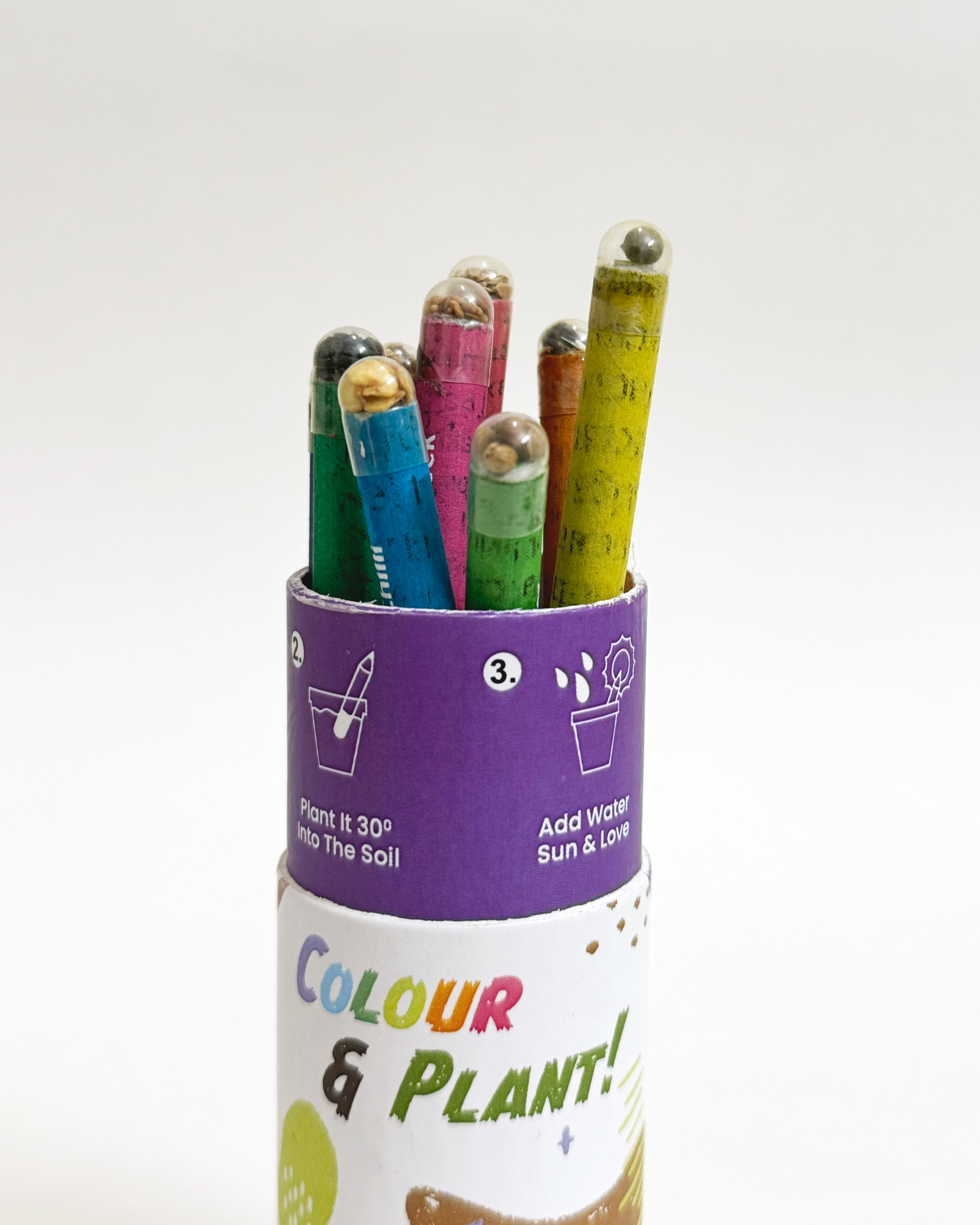 PURPLE AND PURE | Plantable Seed Coloured Pencils (Set of 10)