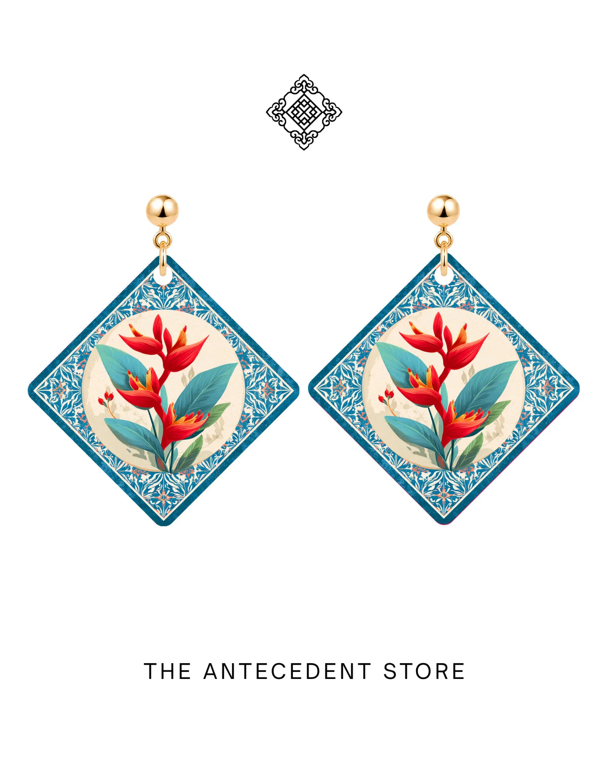 THE ANTECEDENT STORE | Heliconia Tile Earrings
