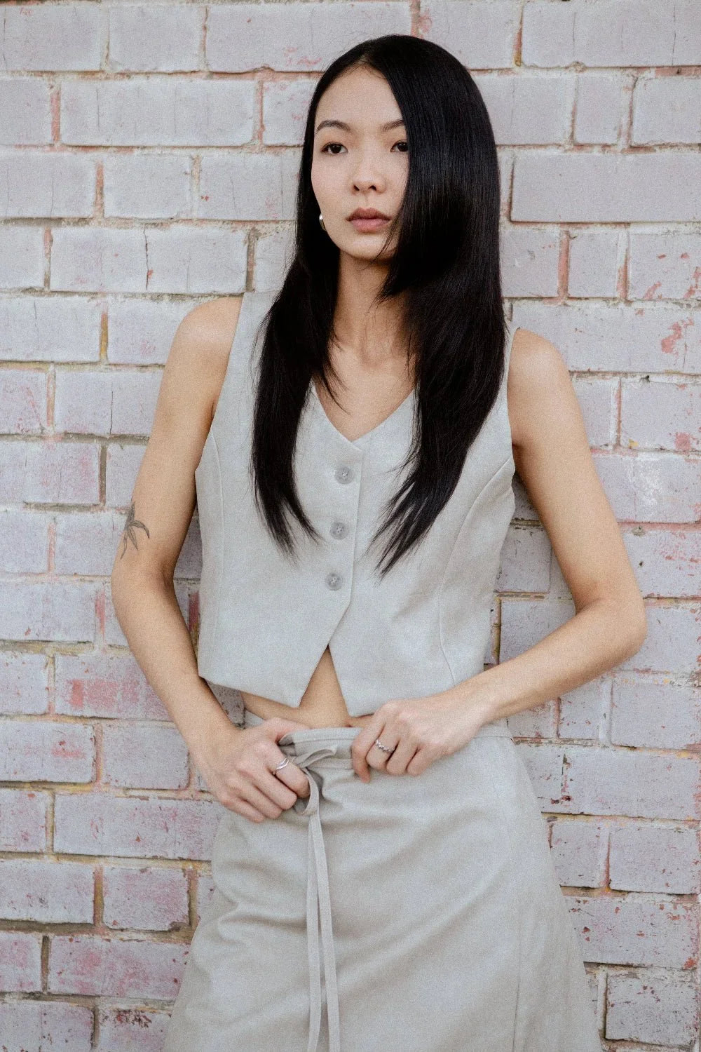 SAERO COLLECTIVE | Hae Wrap Skirt | Sand