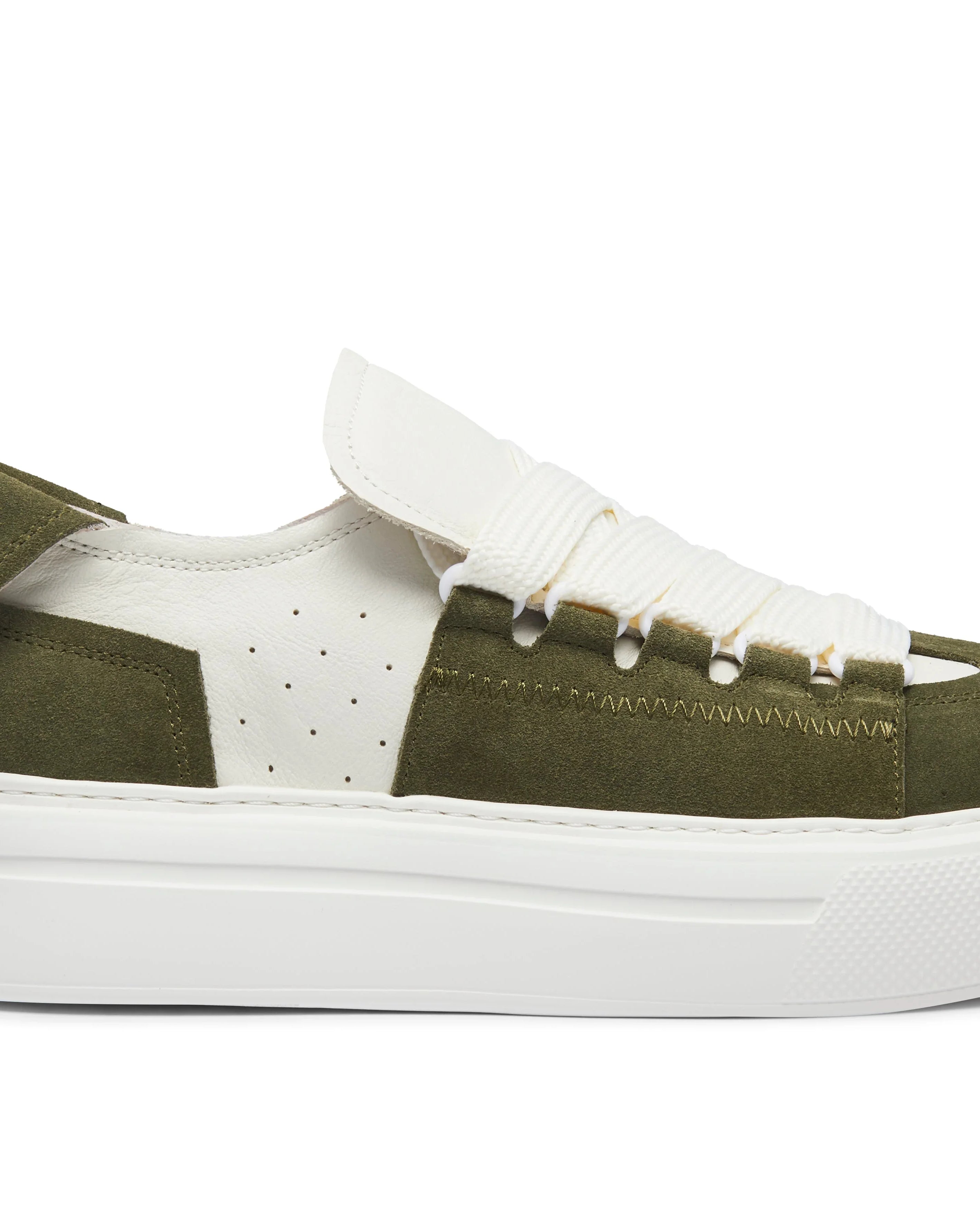 PROJECTWEAR | Felton Broad Shoelace Suede Leather Sneaker Green