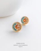 EDEN + ELIE | Infinity Stud Earrings - Lagoon