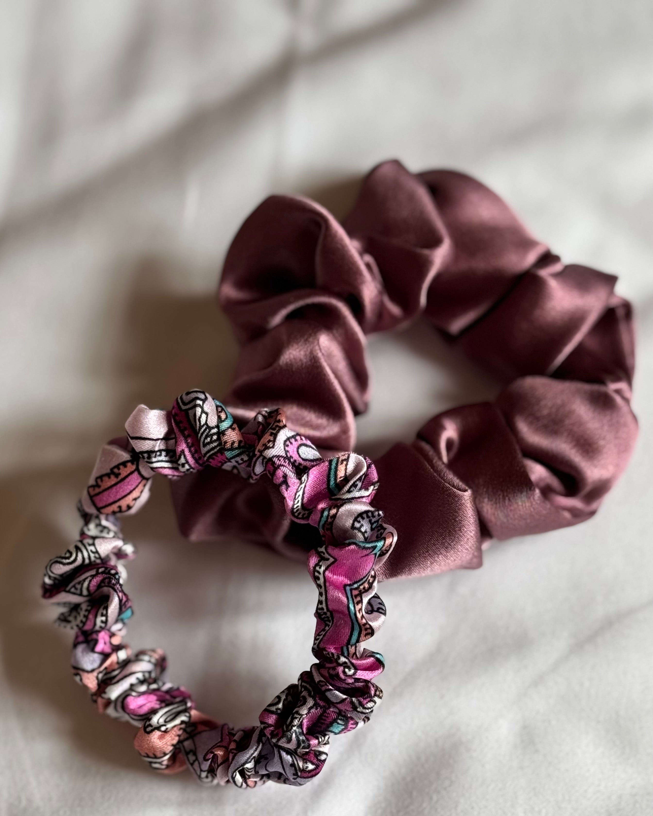 BELLS & BIRDS | Mulberry Silk Scrunchies (Set of 3)