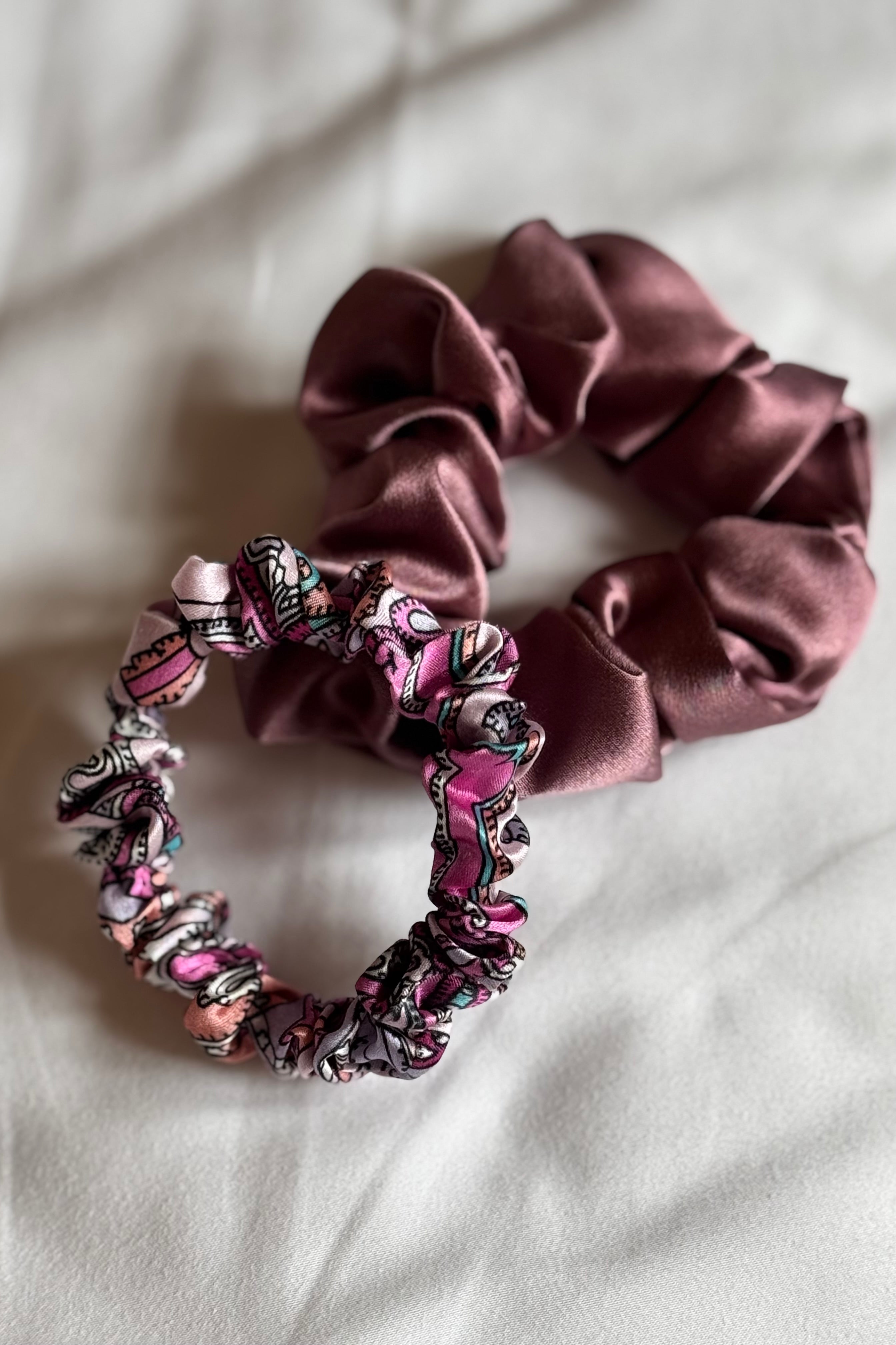 BELLS & BIRDS | Mulberry Silk Scrunchies (Set of 3)
