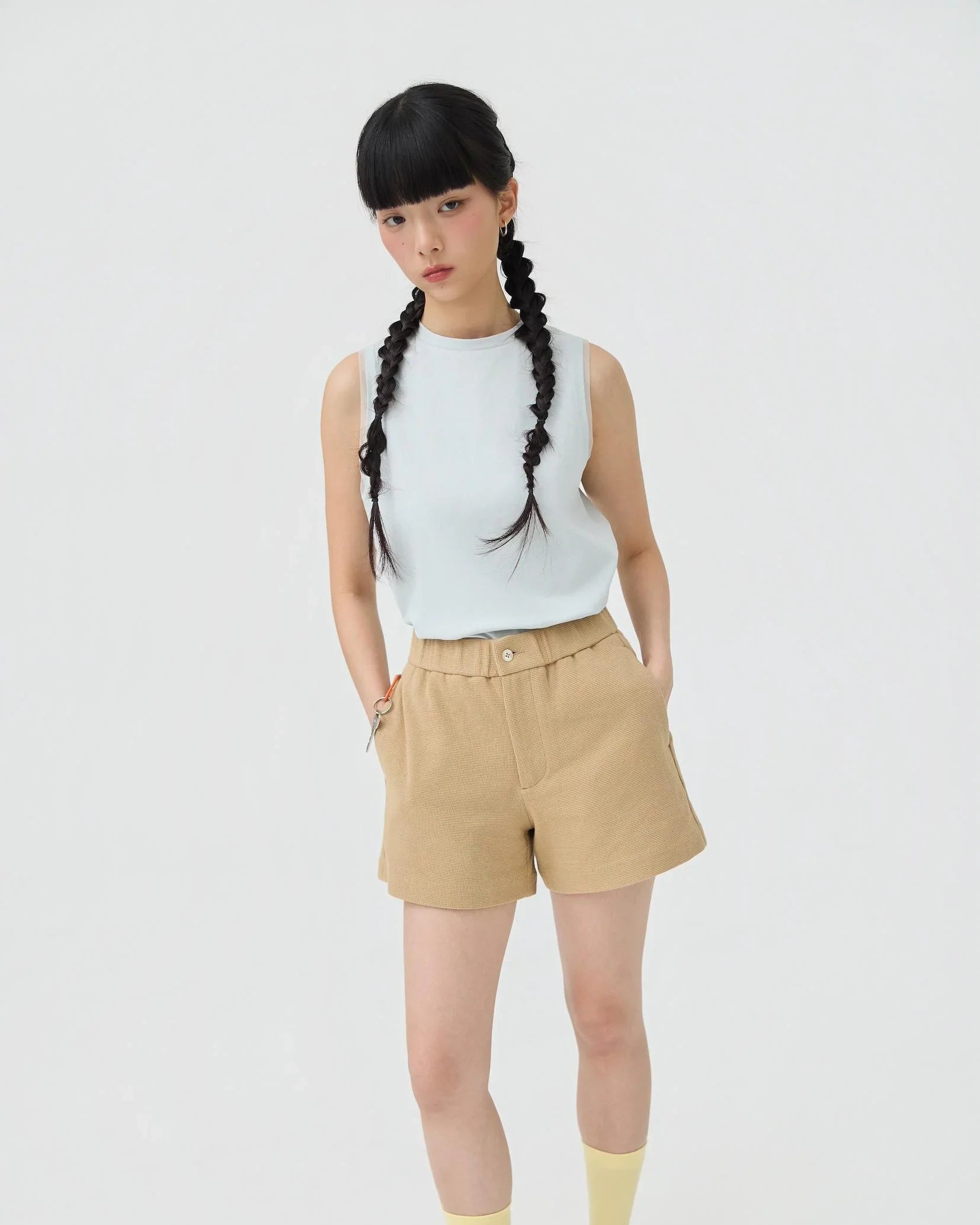 3EIGHTH | Yuru Knit Shorts Khaki