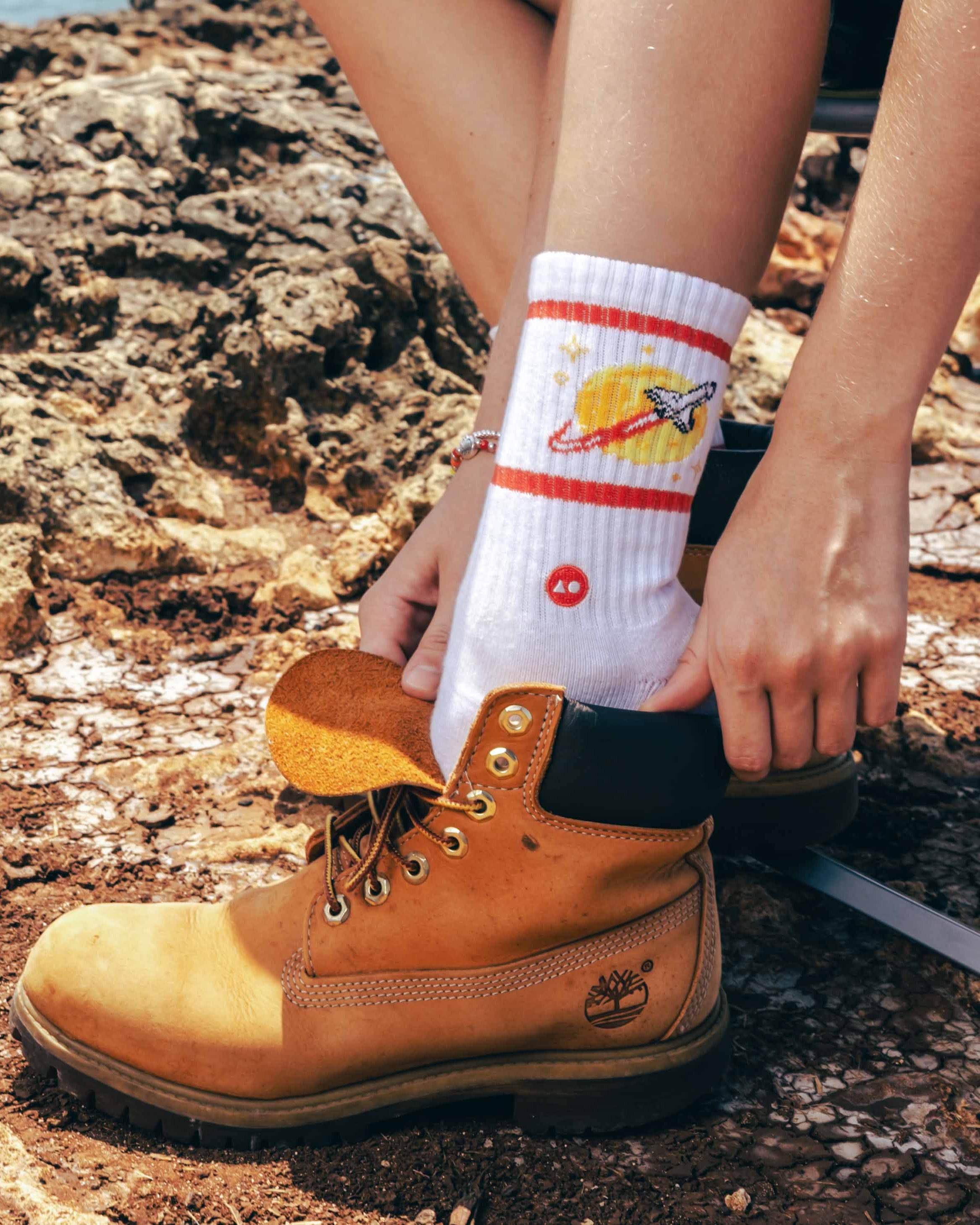 TALKING TOES | Rocket Ship Athletic Sock