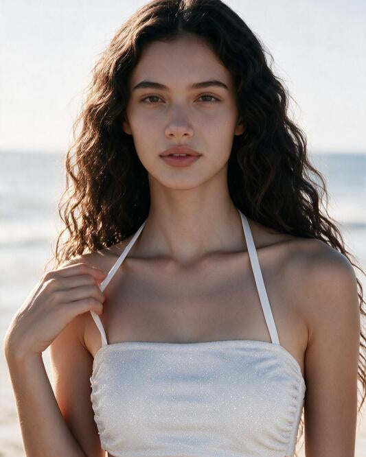 HAI THE LABEL | Summer Bliss | Easy-Fit Halter Bandeau Top - Jelly White