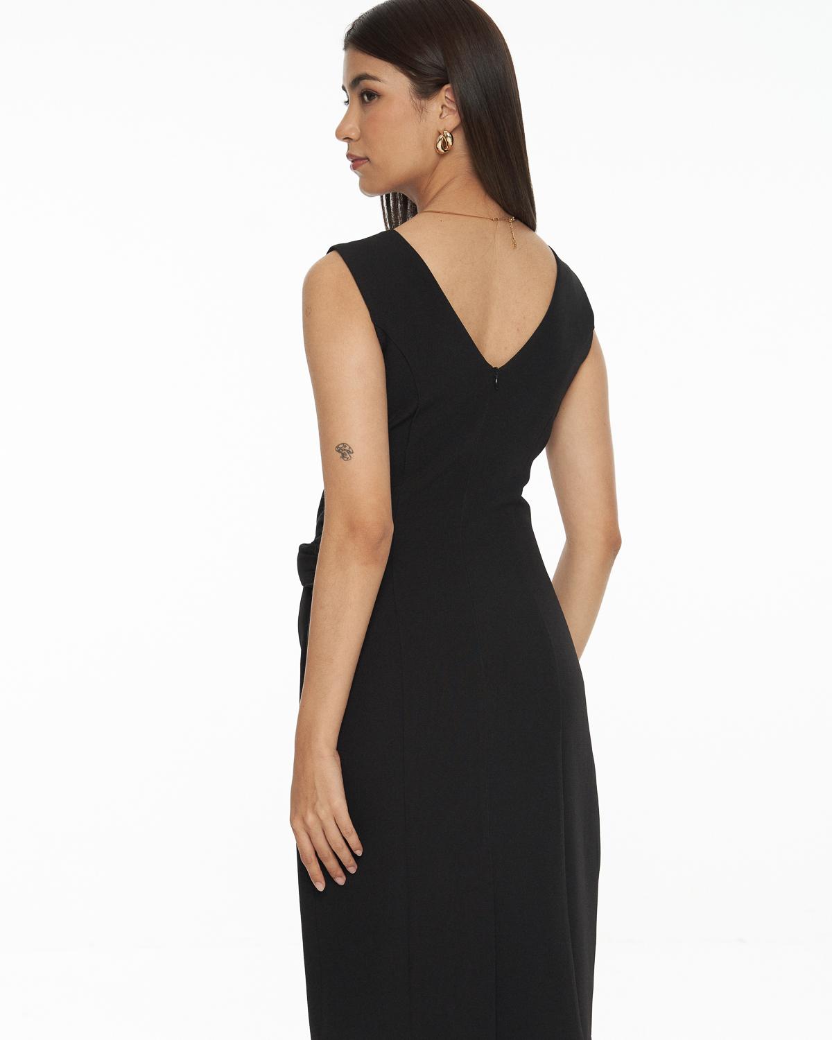 DRESSINGPAULA | Front-Tie Crepe Dress