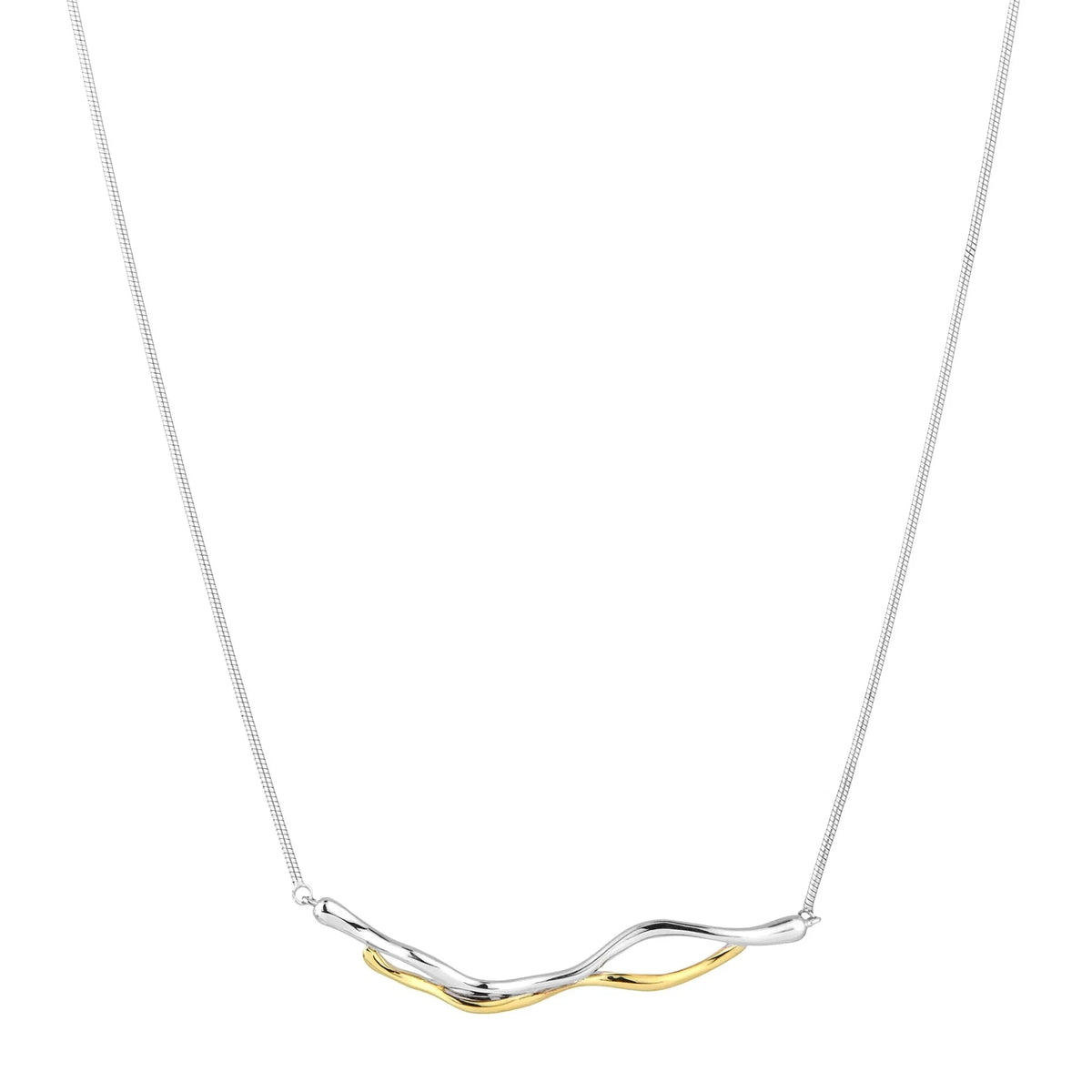 RINA LEE | Flow Mixed Metal Sculptural Necklace