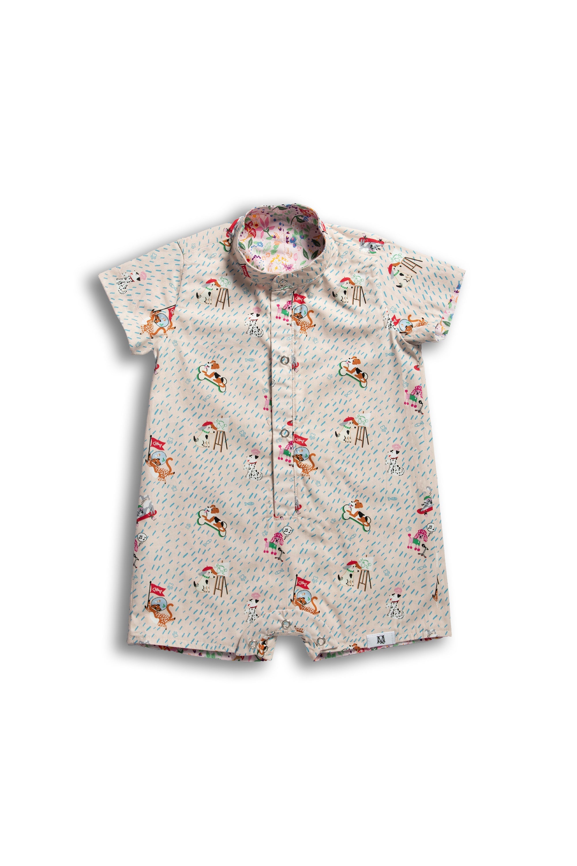 MAISON Q | Secret Garden Reversible Boy Onesie