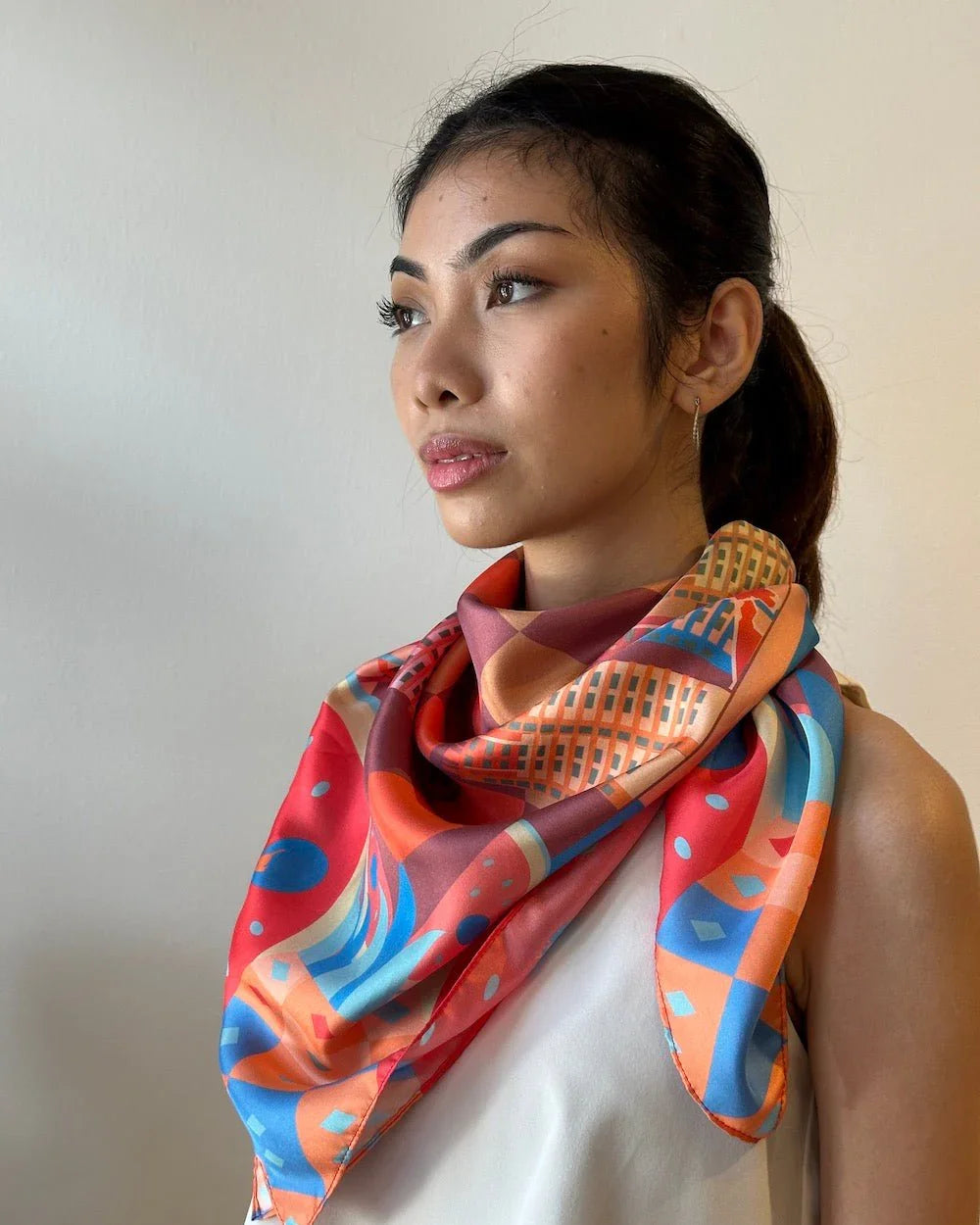BINARY STYLE | Playground Memories Silk Scarf