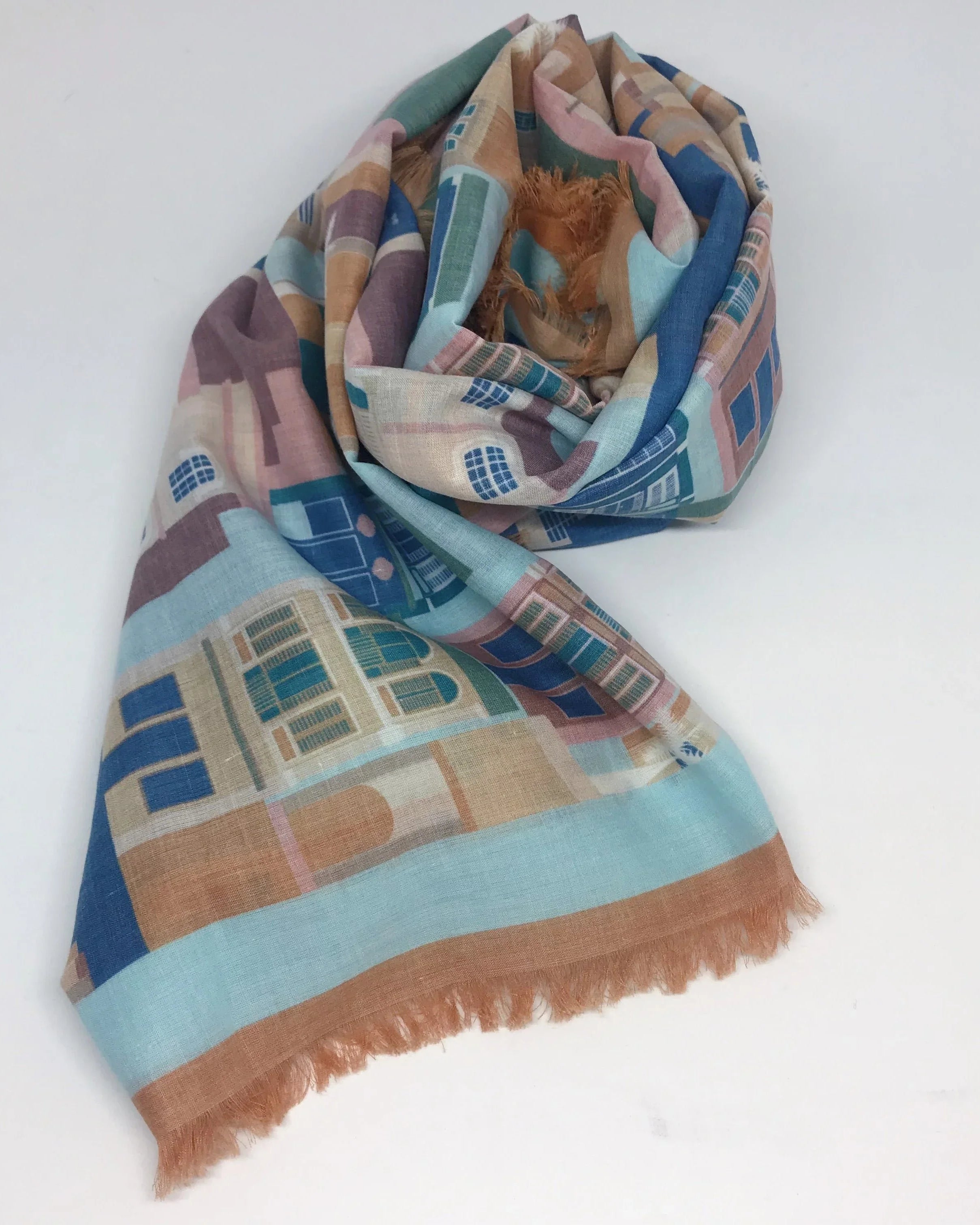 BINARY STYLE | Shophouses Of Singapore 115x115cm Square Scarf