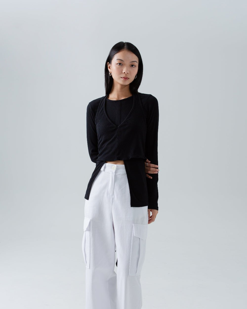 SAERO COLLECTIVE | Split Layer Top | Black