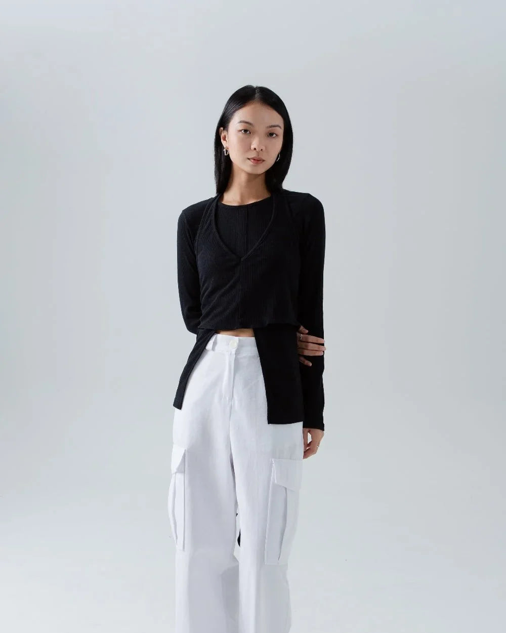 SAERO COLLECTIVE | Split Layer Top | Black