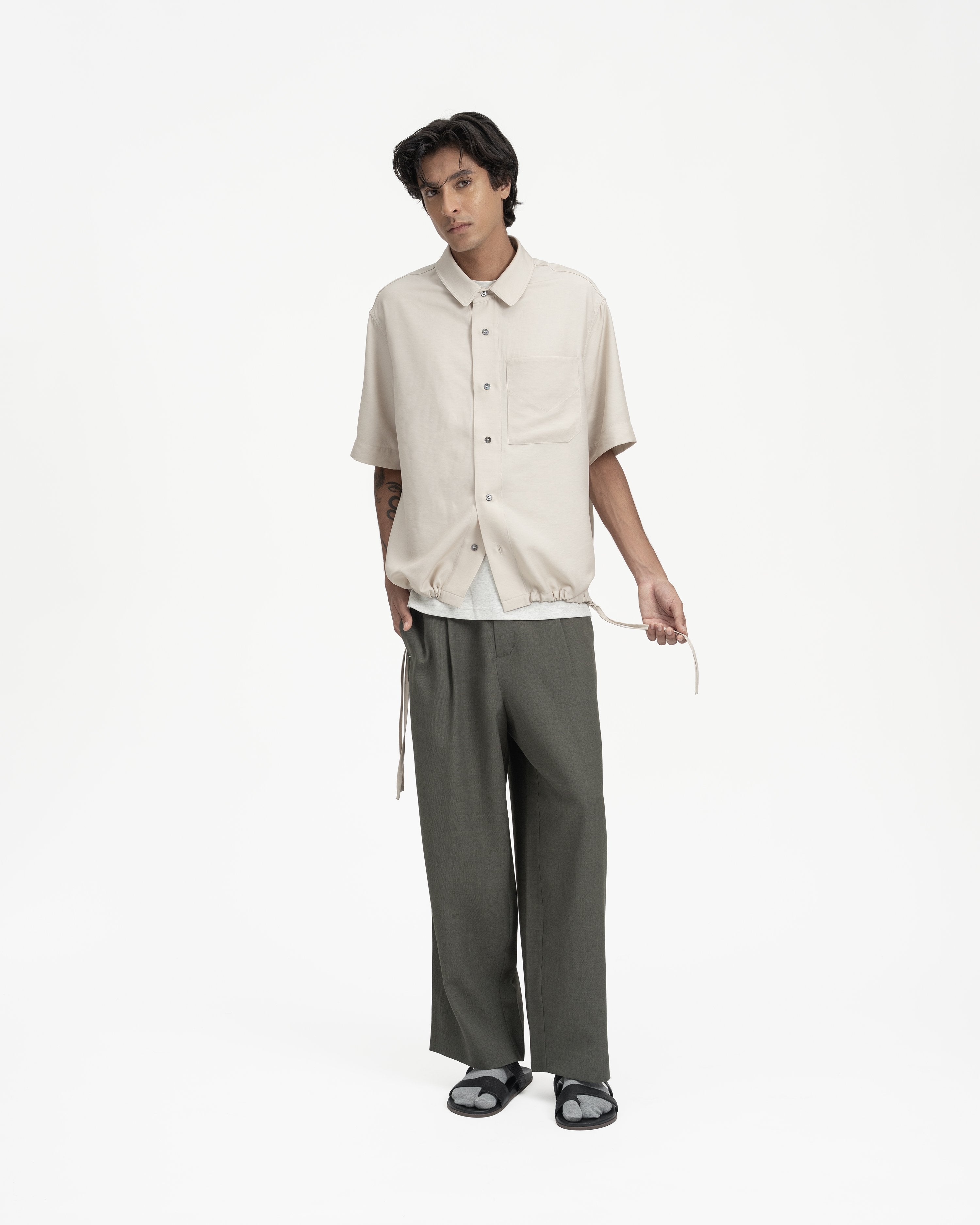 GRAYE | Drawstring Shirt | Blush