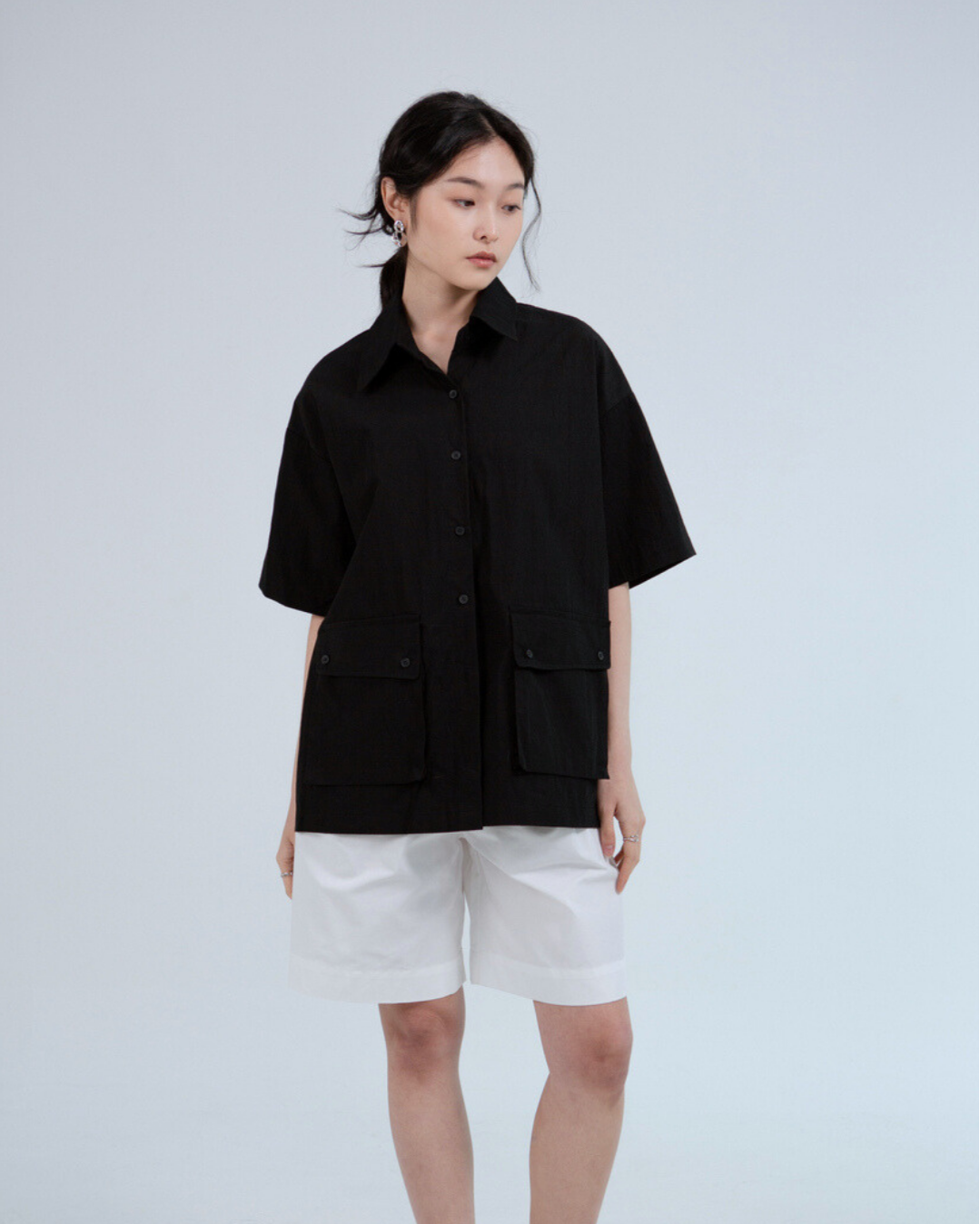 SAERO COLLECTIVE | Boho Overfit Shirt | Black