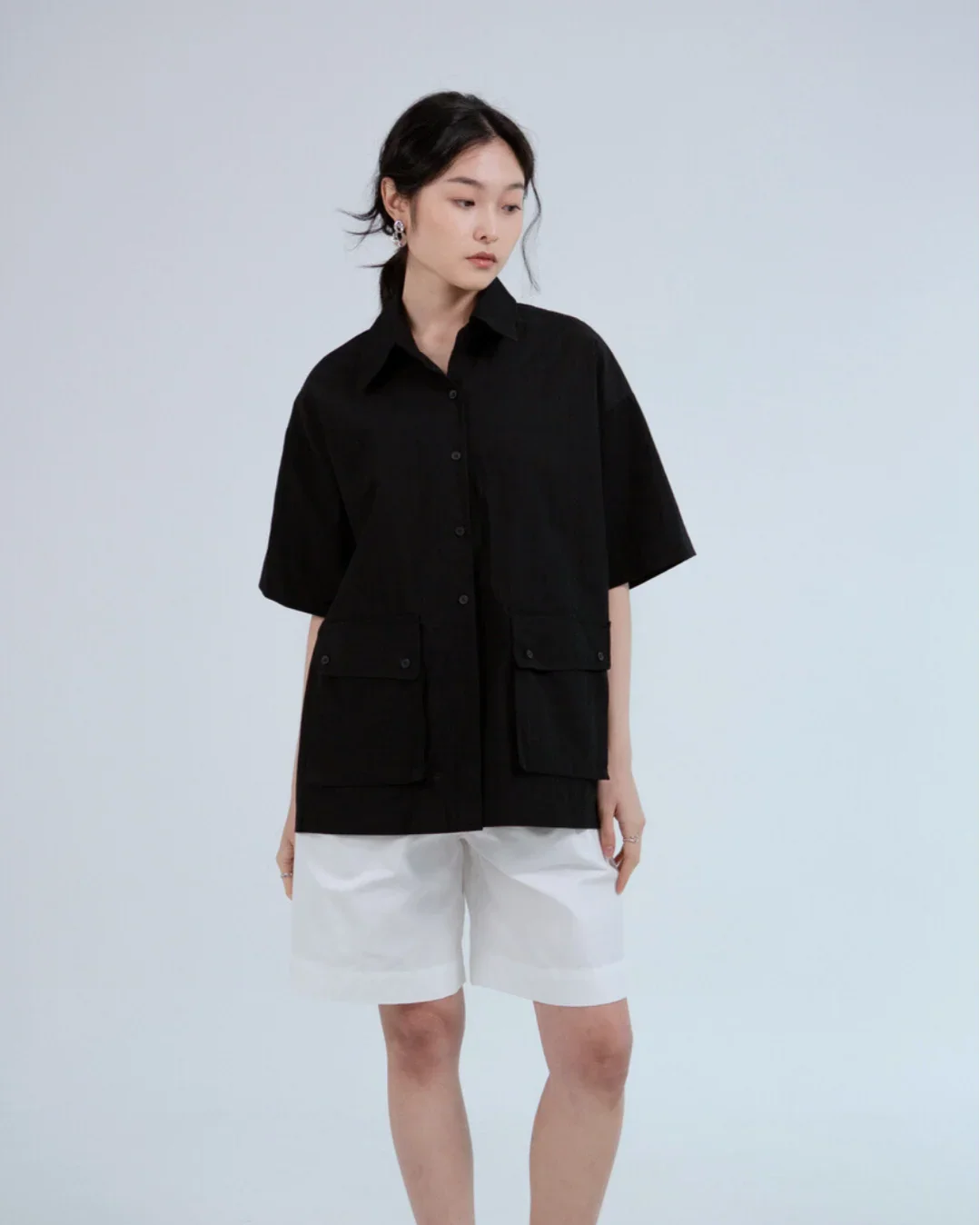 SAERO COLLECTIVE | Boho Overfit Shirt | Black