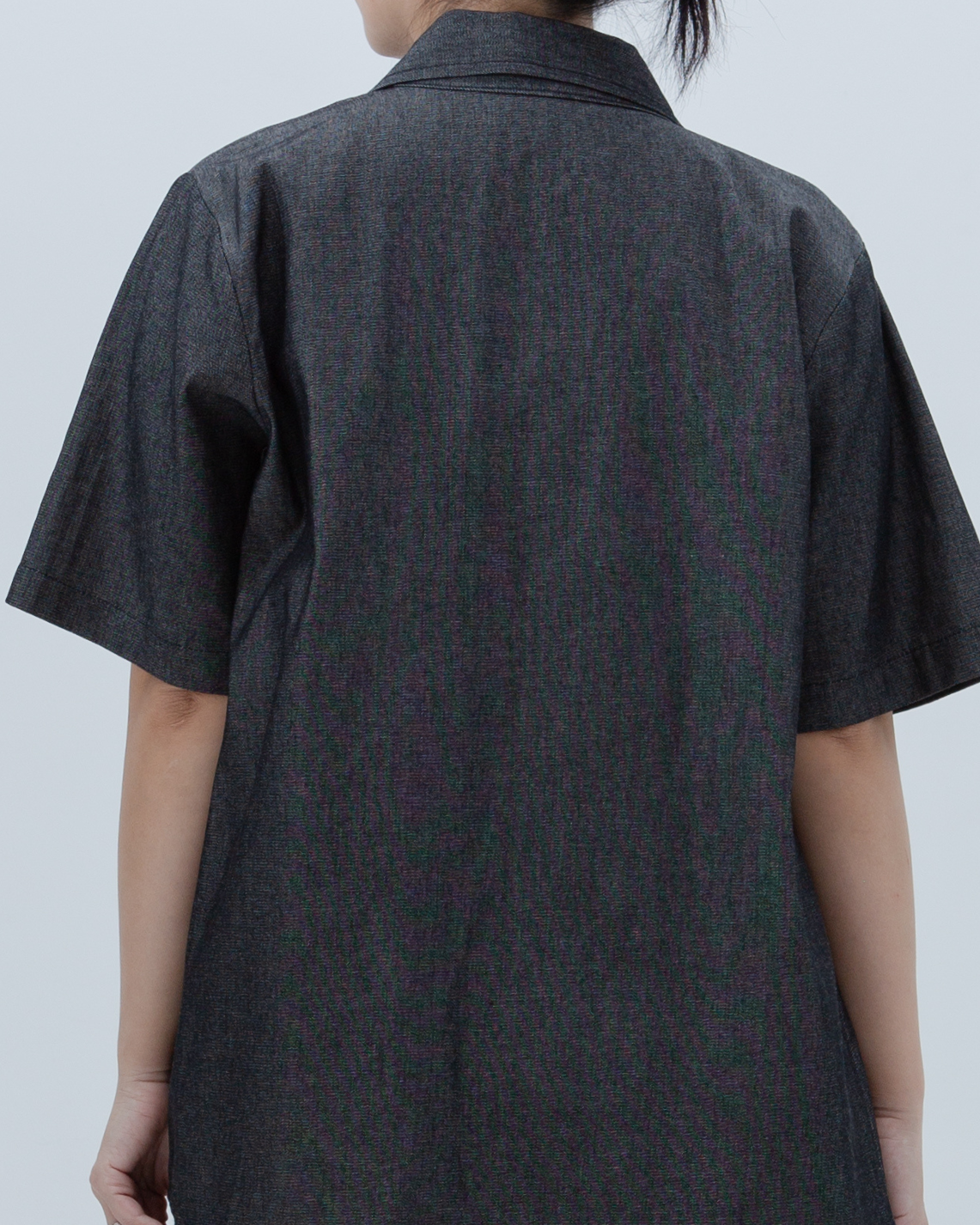 SAERO COLLECTIVE | Denim Short Sleeve Shirt | Black