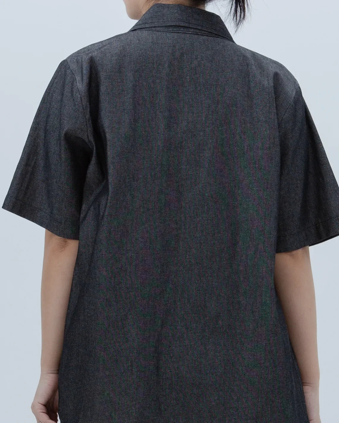 SAERO COLLECTIVE | Denim Short Sleeve Shirt | Black