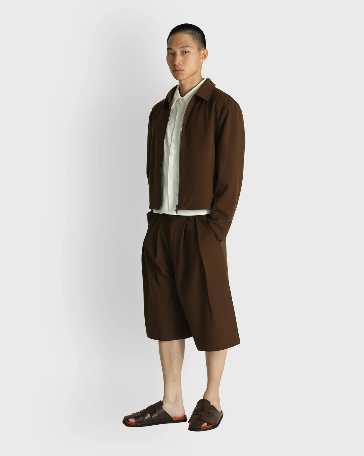 RYMH STUDIO | Wide-Leg Pleated Culottes 003