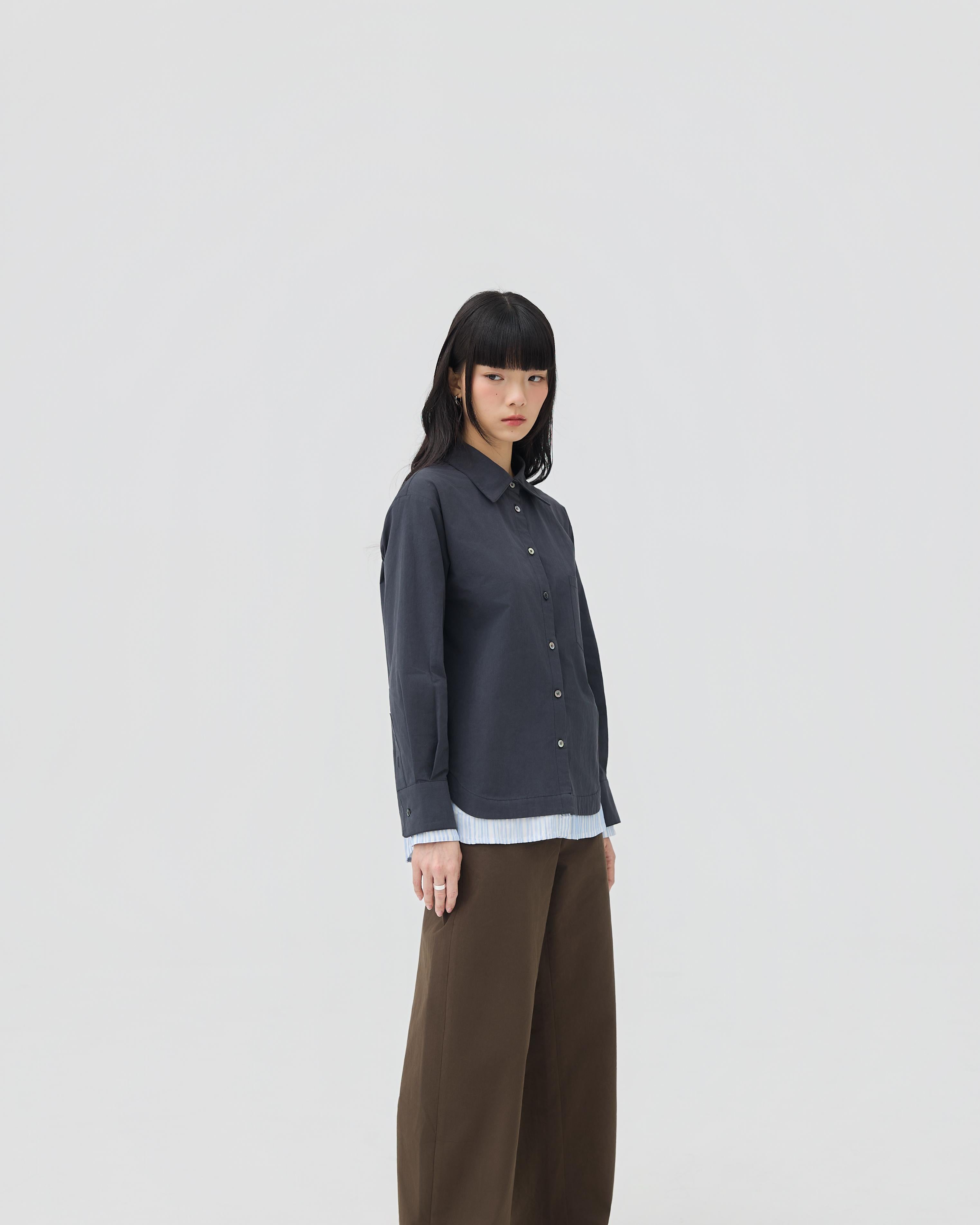 3EIGHTH | Kasane Shirt In Ink Navy