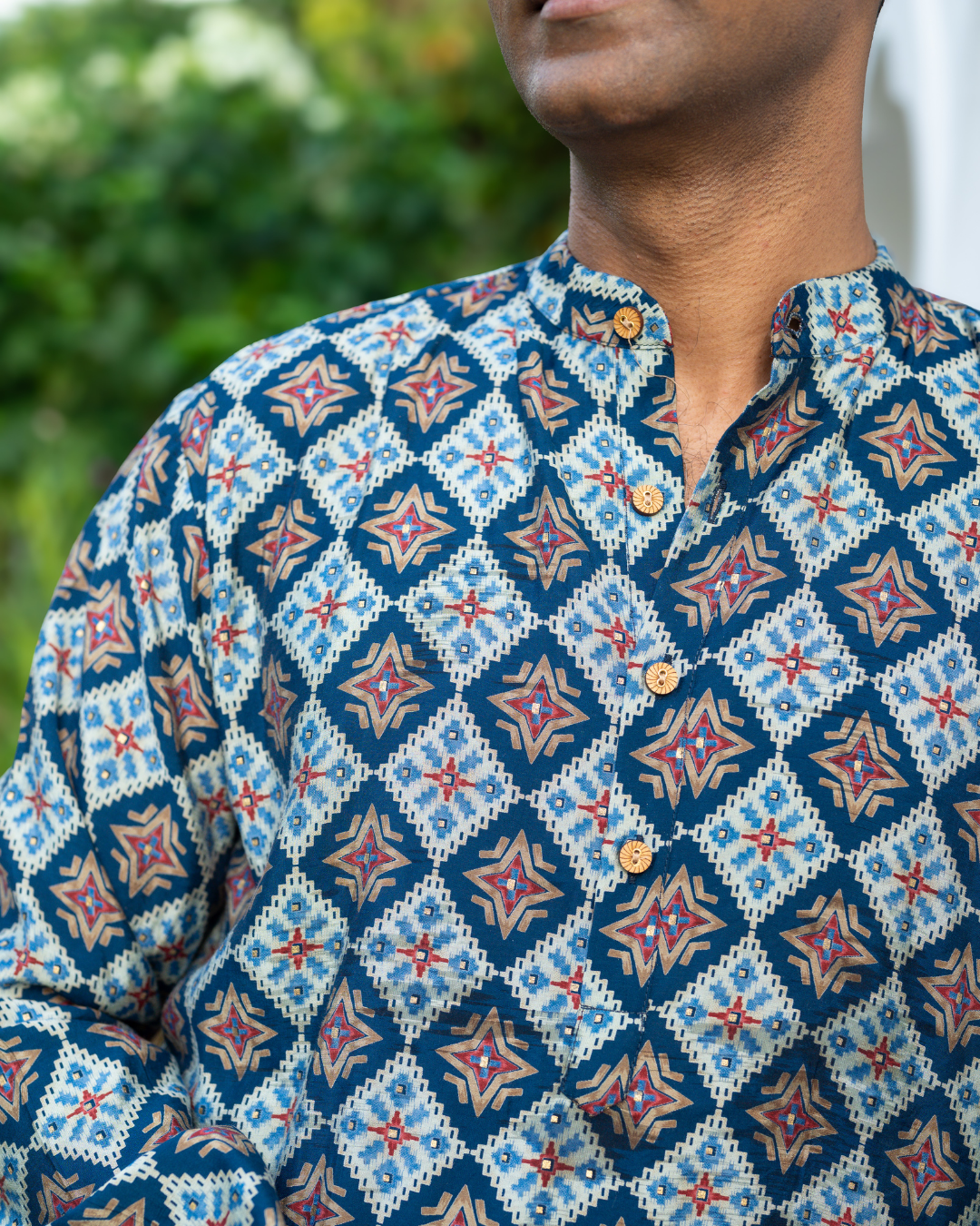 NIMBU | Tara Blue Men's Kurta Pajama Set in Muslin Cotton