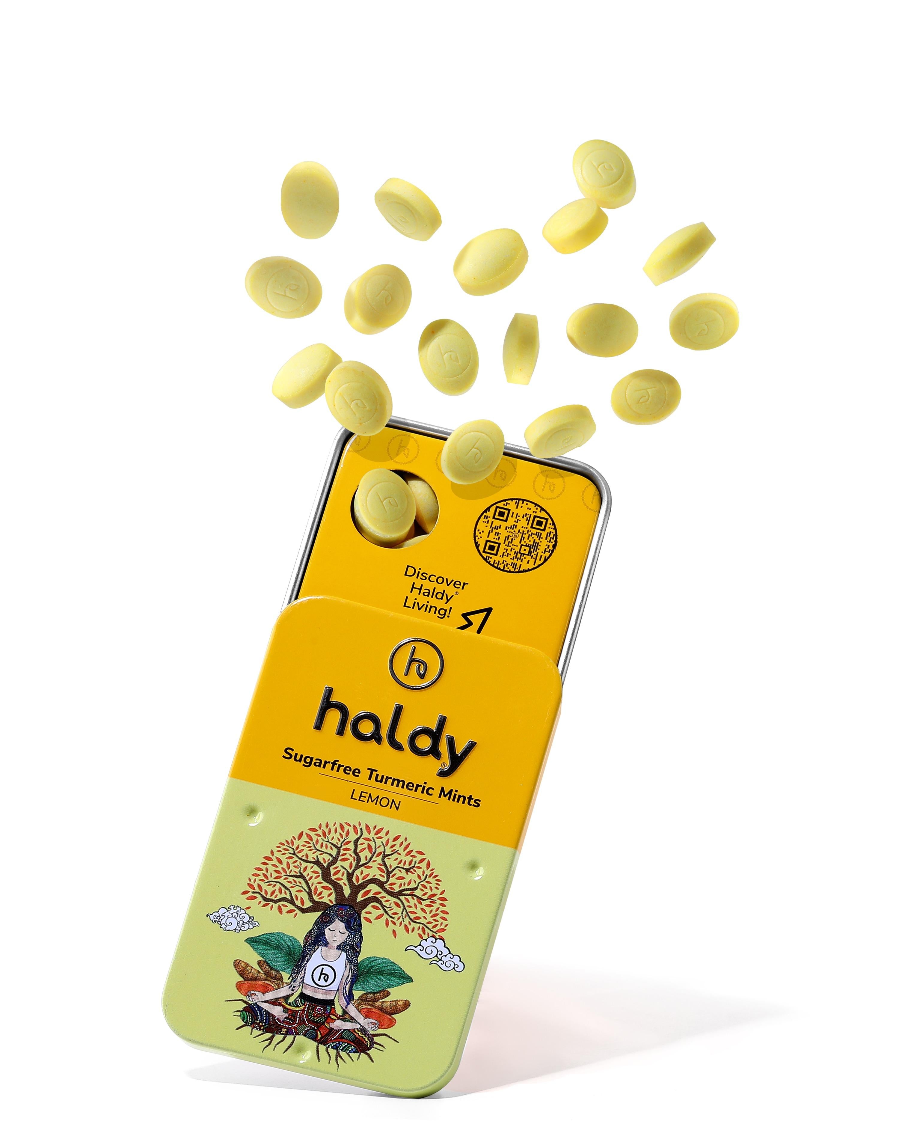 HALDY | Sugarfree Turmeric Mints - Lemon (Single Pack)