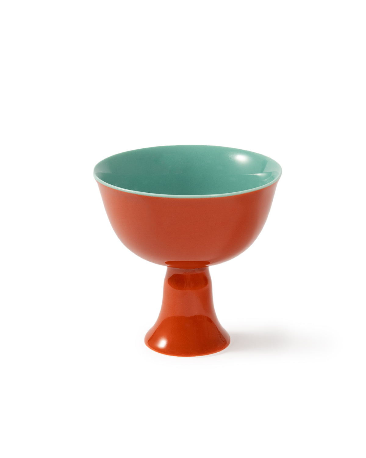 CRAFILAB | Brick Red & Turquoise Song Dynasty & Style Tall Cup
