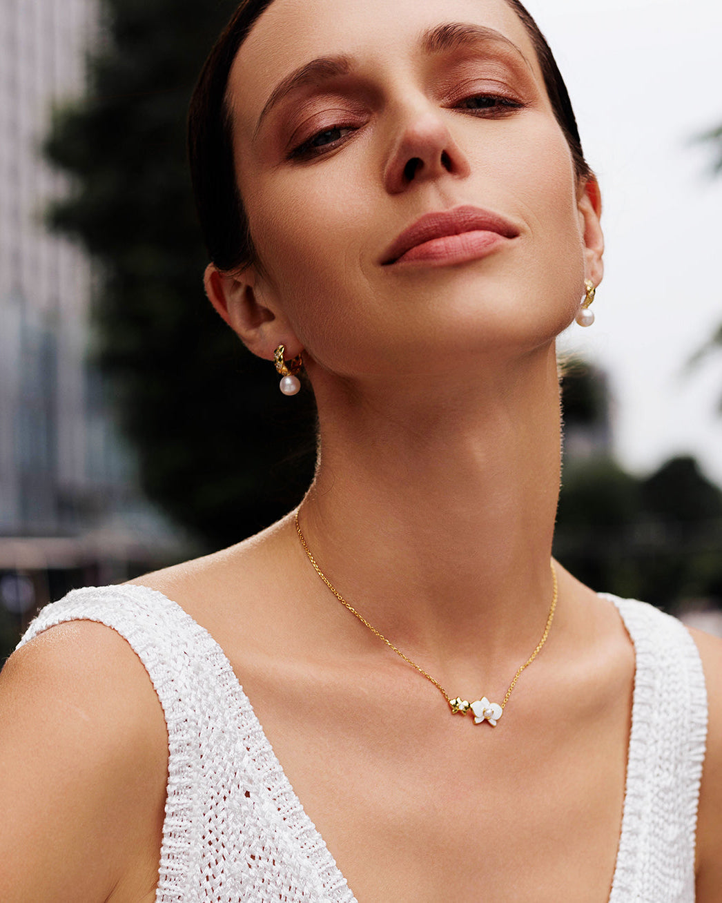 PEARLY LUSTRE | Top Grade Freshwater Pearl Necklace WN00688 | ORCHID