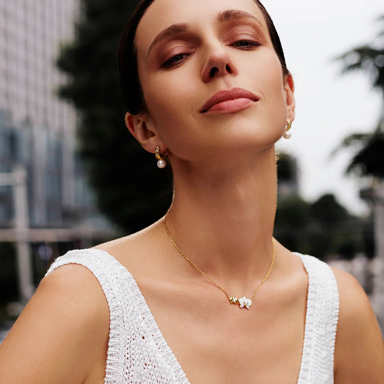 PEARLY LUSTRE | Top Grade Freshwater Pearl Necklace WN00688 | ORCHID