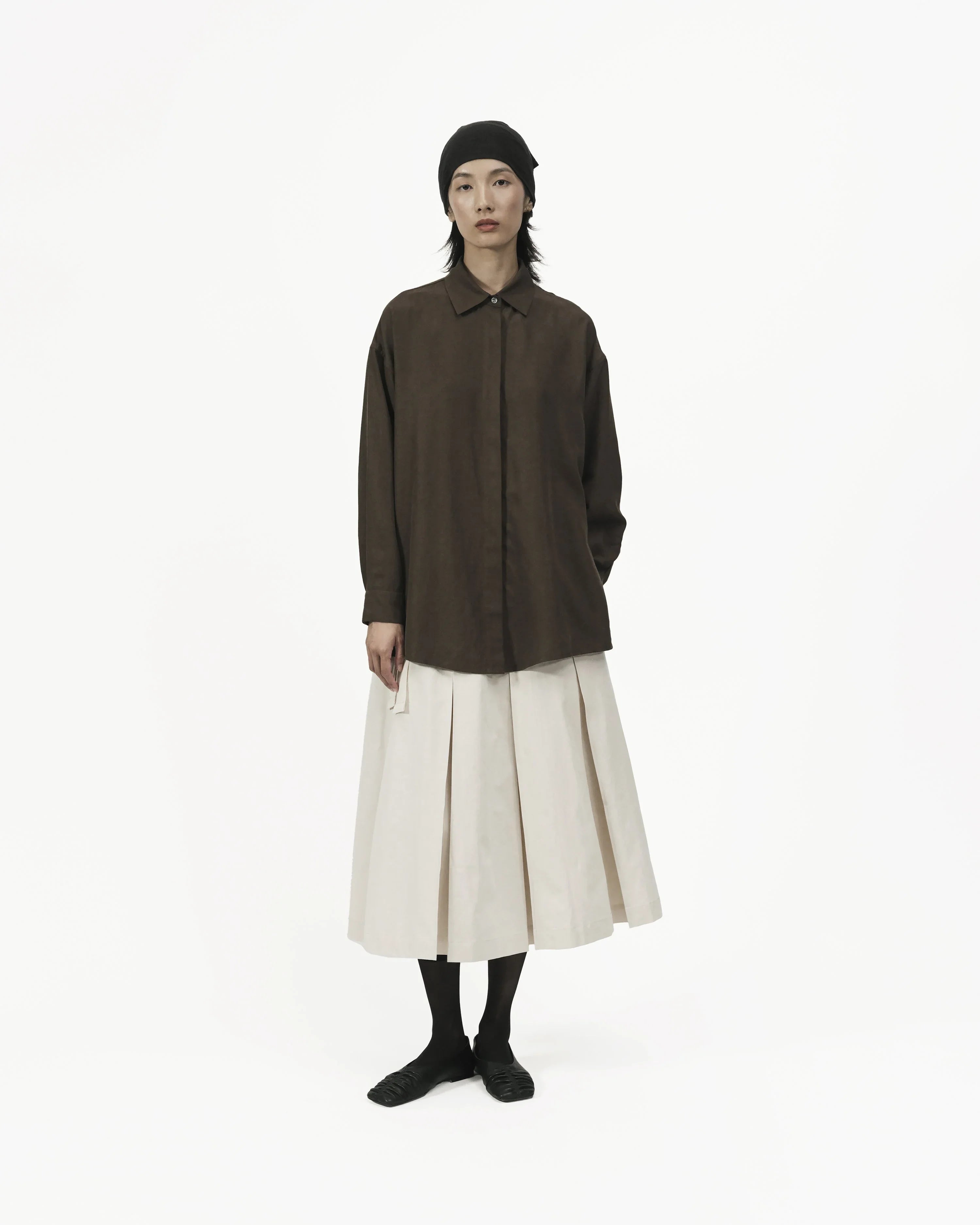 GRAYE | Fluid Knot Shirt - Brown
