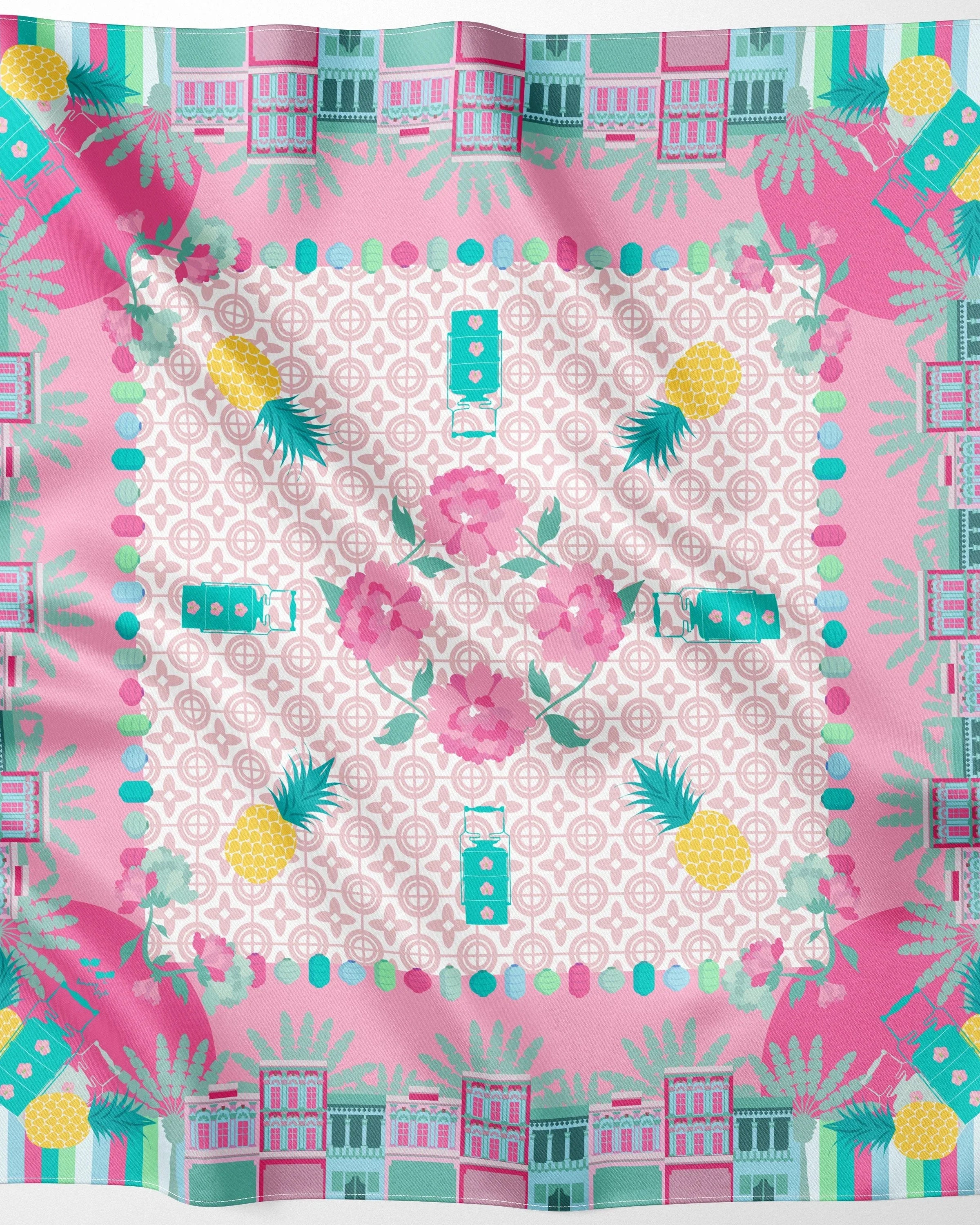 BINARY STYLE | Peranakan Manis 115x115cm Square Scarf
