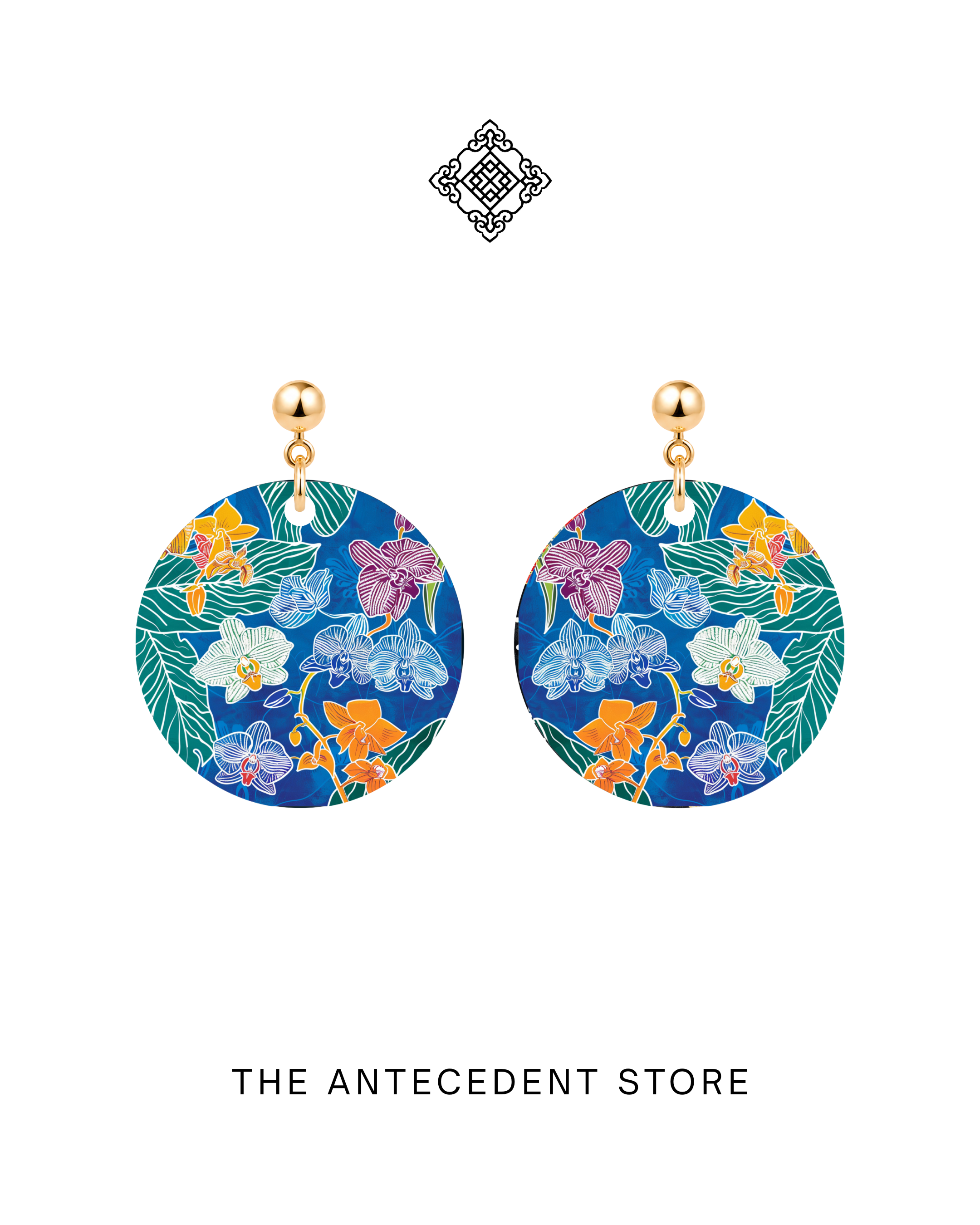 THE ANTECEDENT STORE | Batik Orchid Earrings